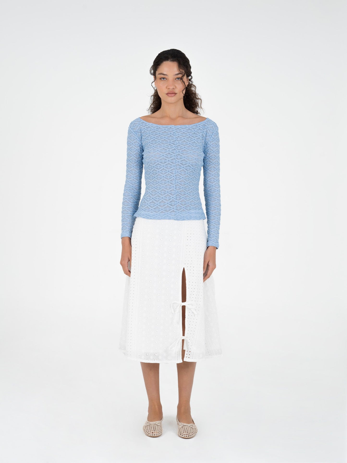 Empressa Textured Blue Top