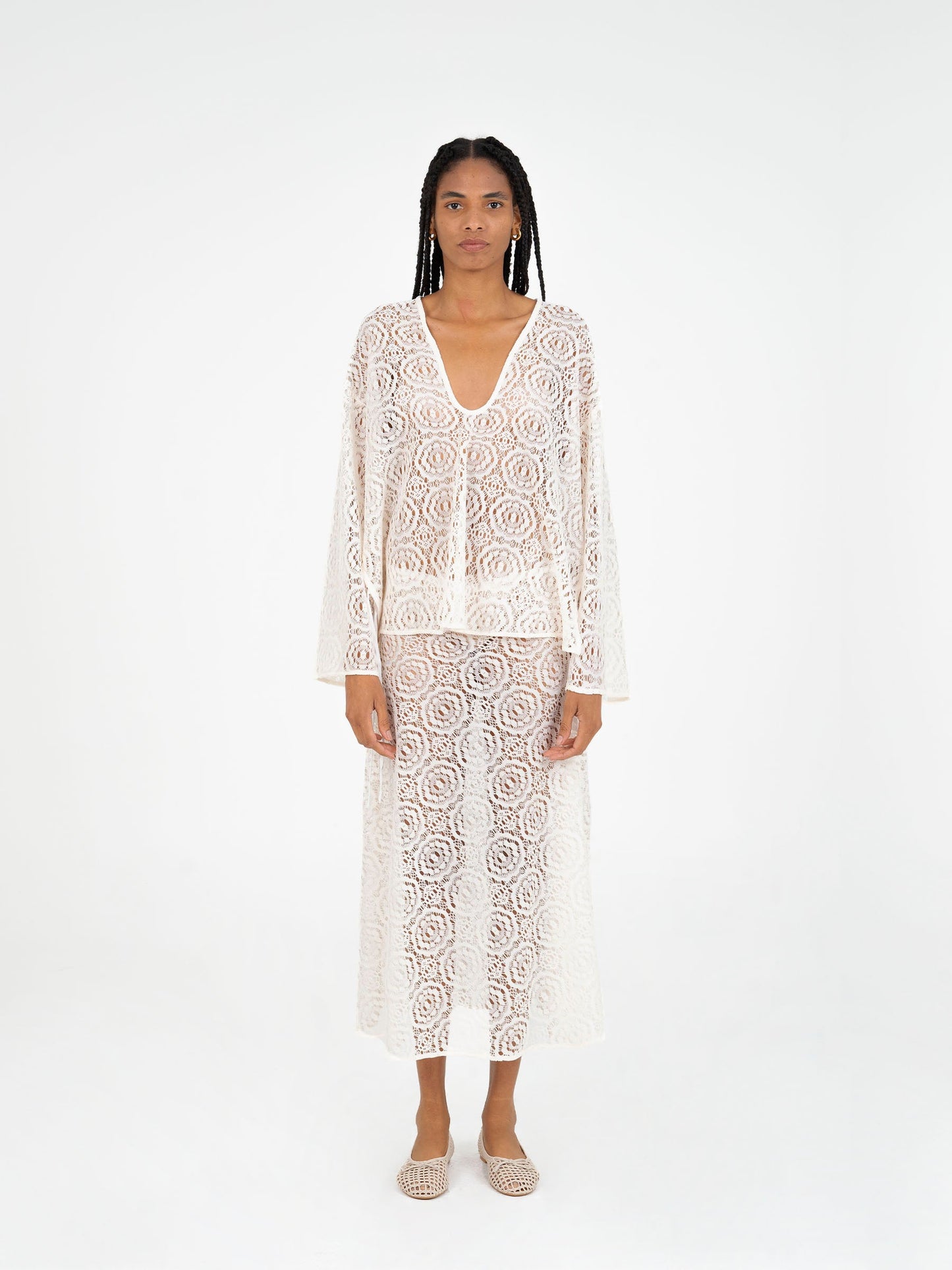 Fertessa White Lace Top