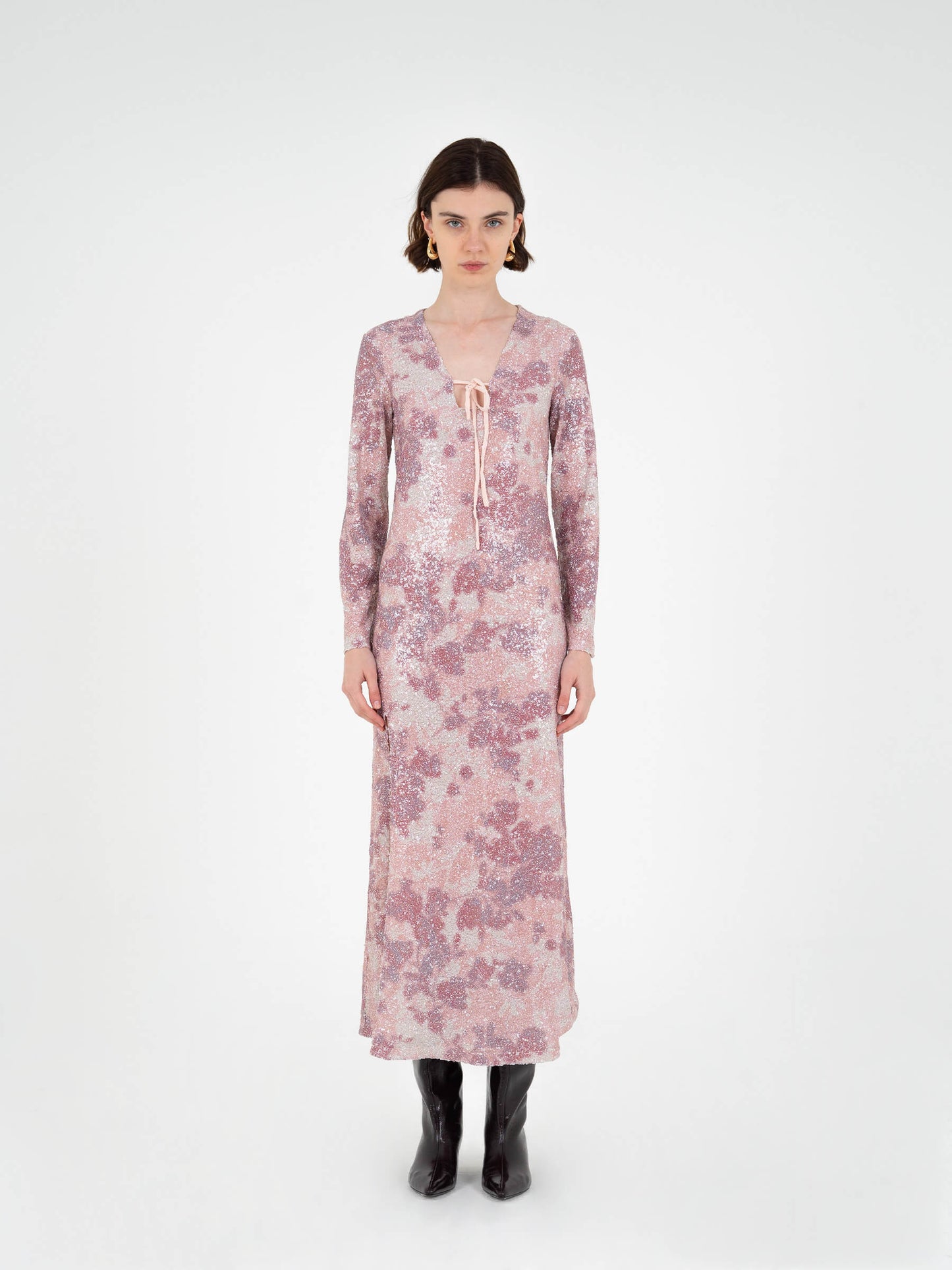 Star Printed Sequin Dress
