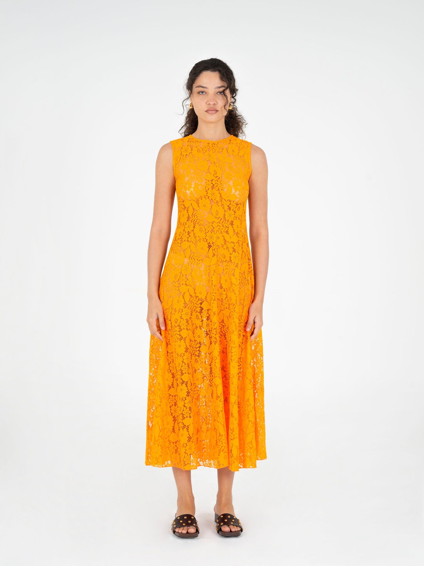 Loki Orange Lace Dress