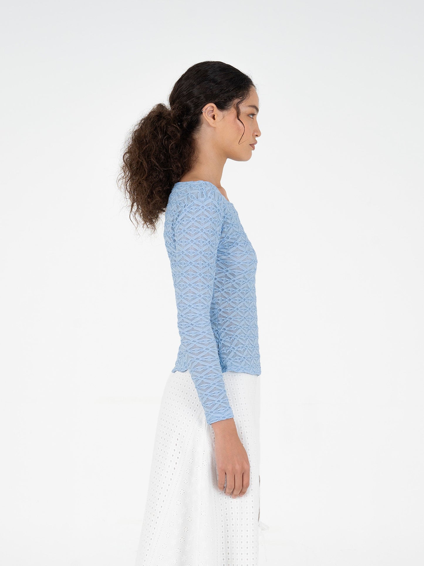 Empressa Textured Blue Top