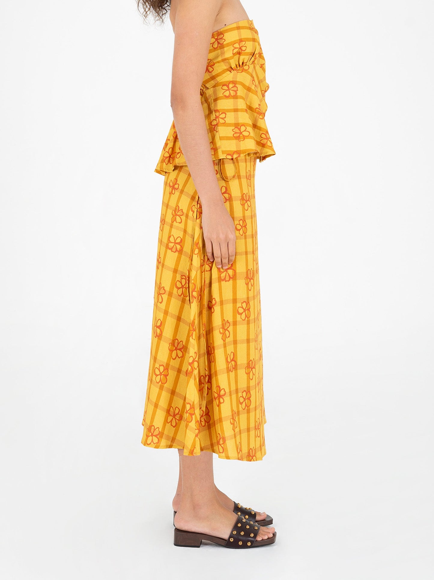 Harlequin Floral Print Skirt