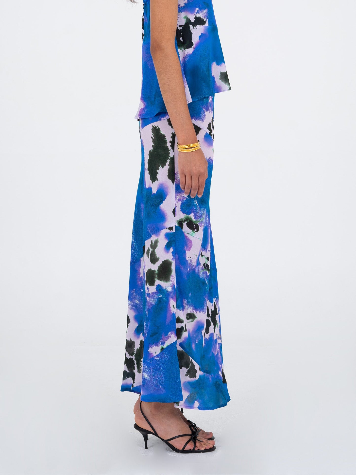 Blue peony skirt