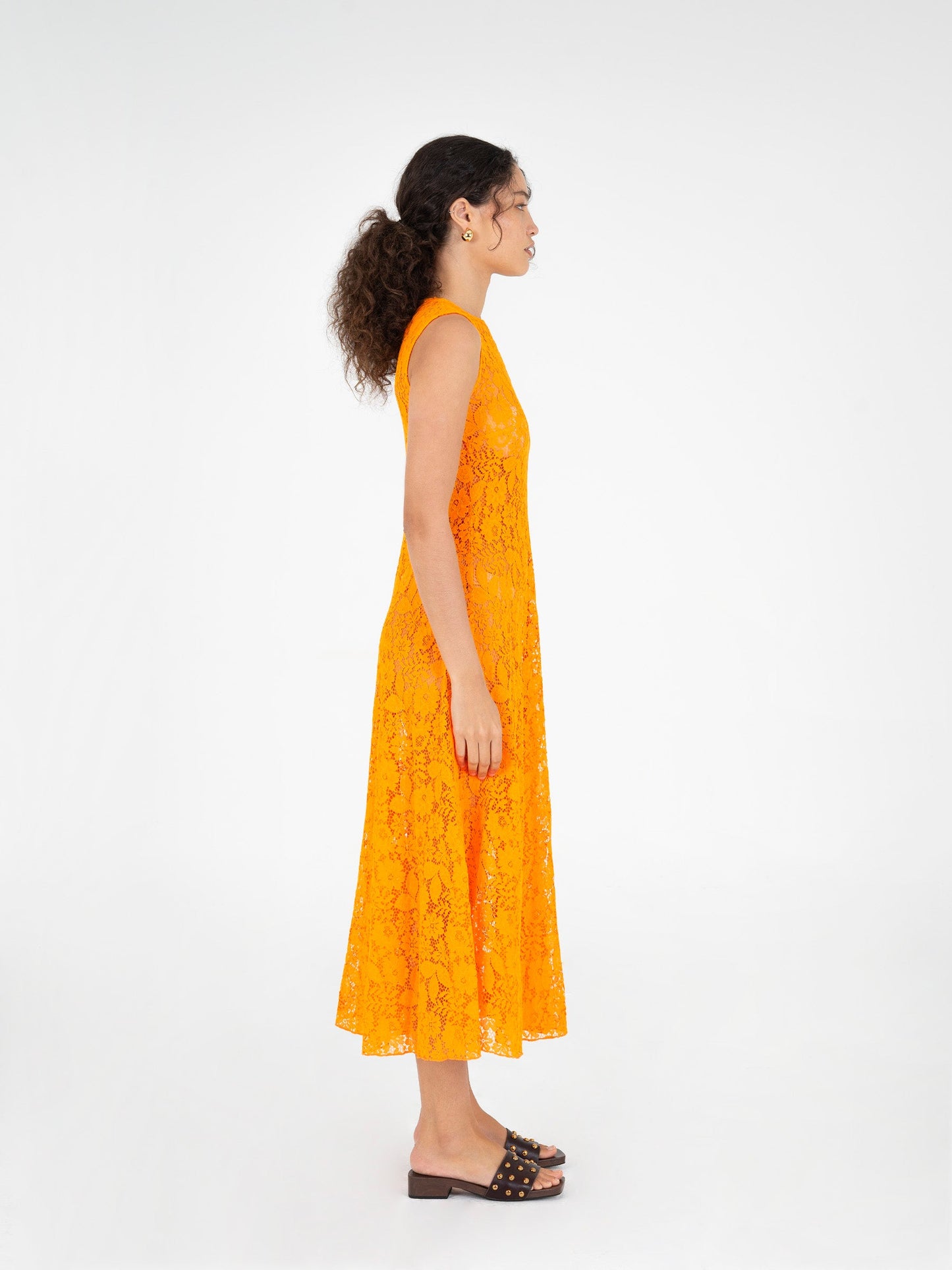 Loki Orange Lace Dress