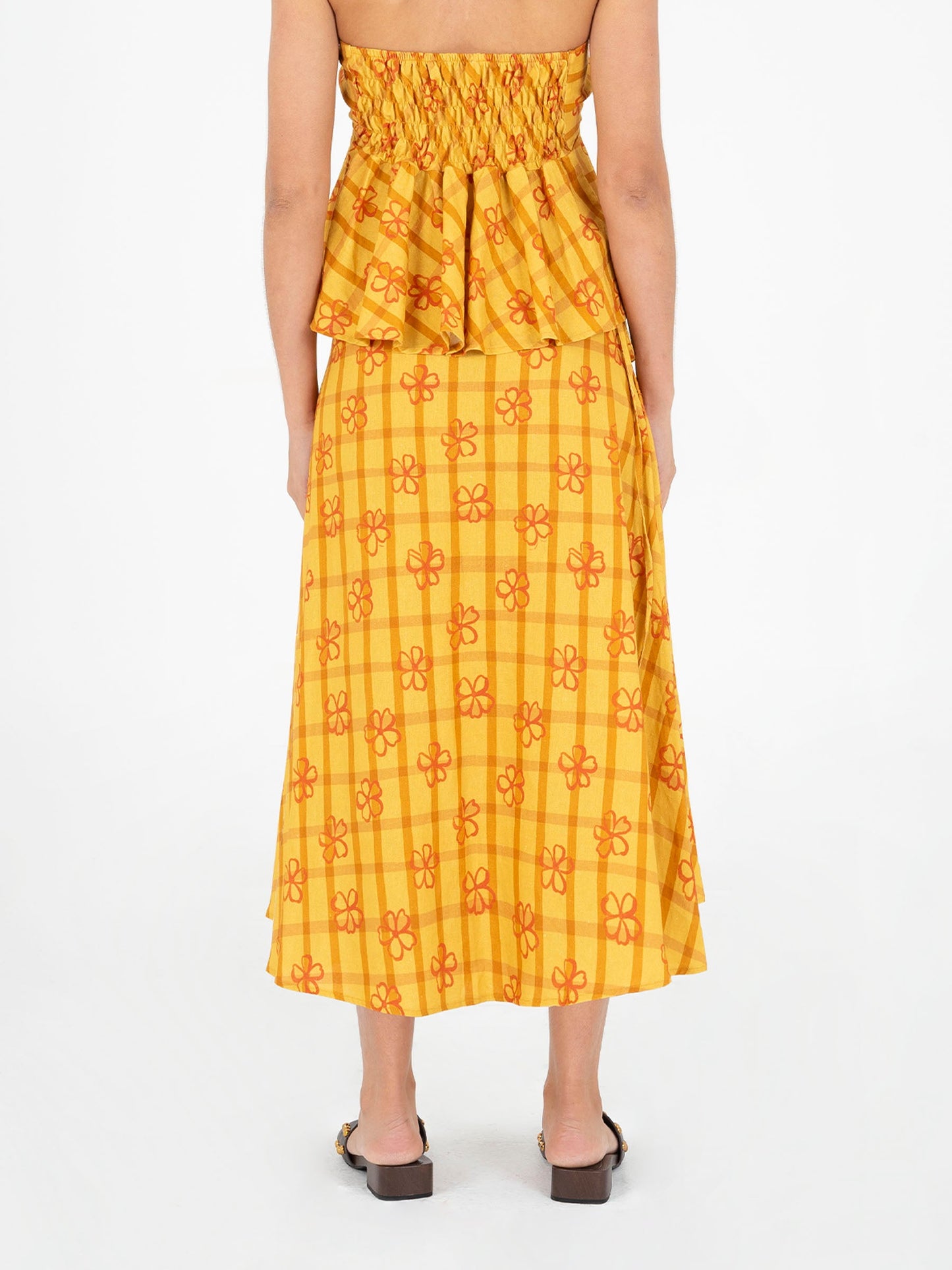 Harlequin Floral Print Skirt