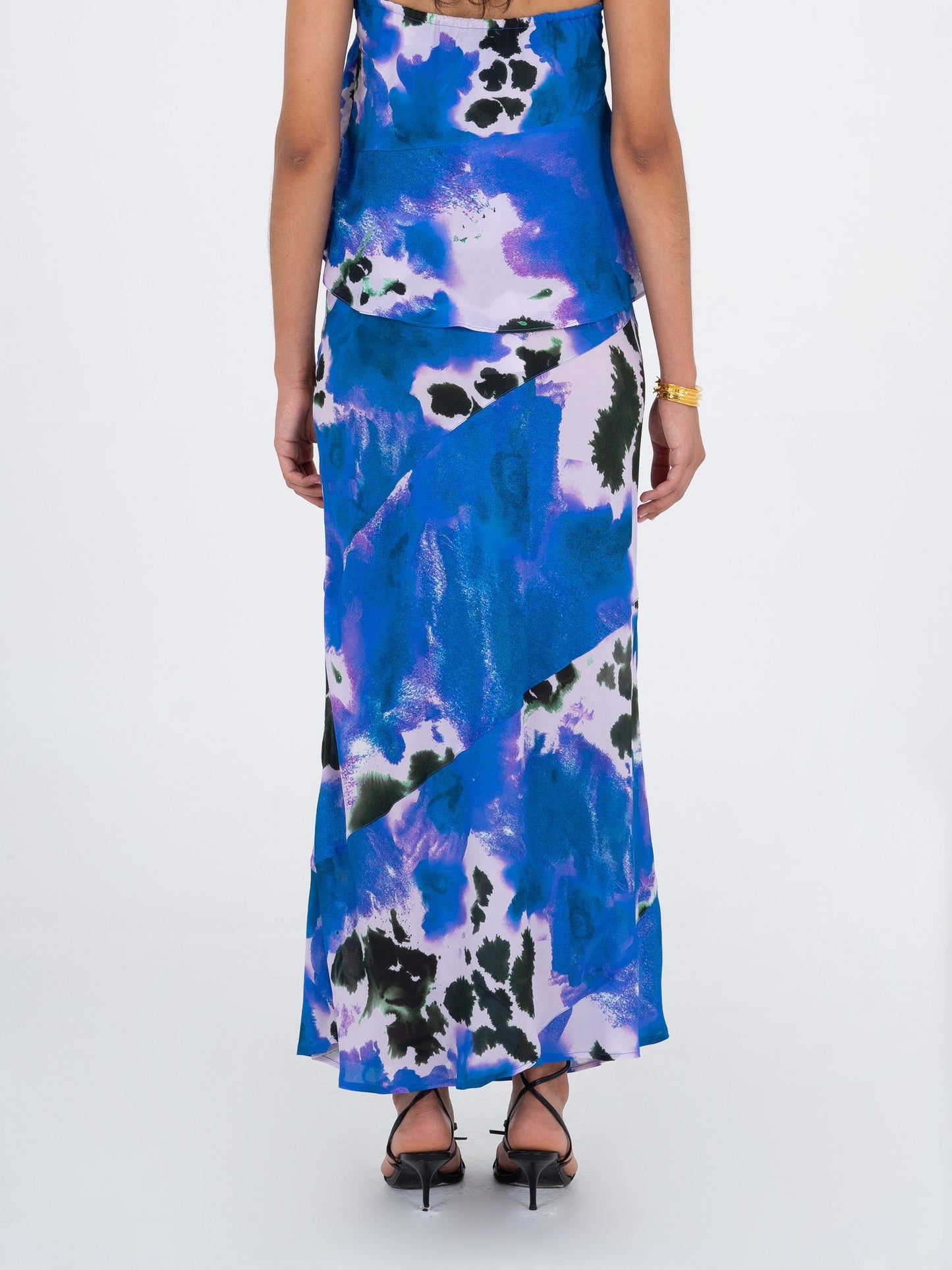 Blue peony skirt