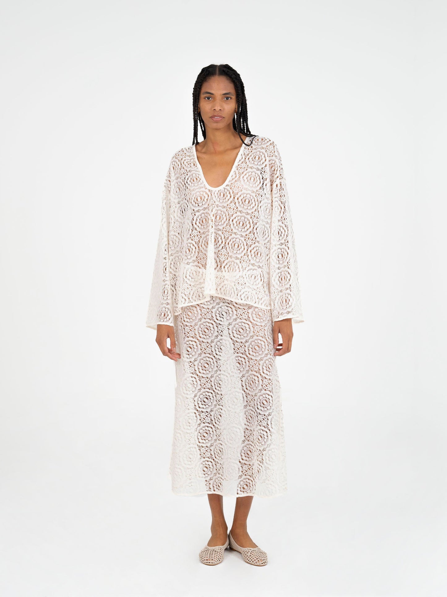 Fertessa White Lace Top