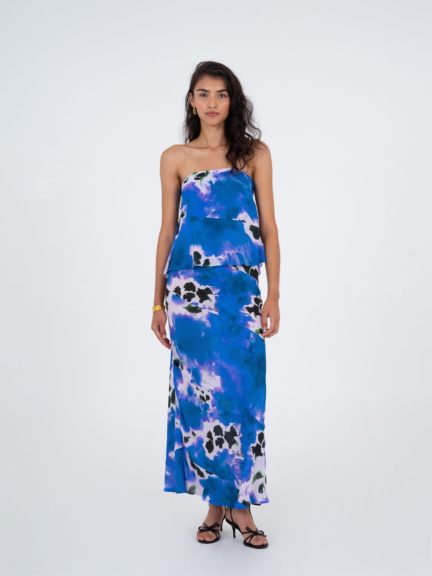 Blue peony skirt