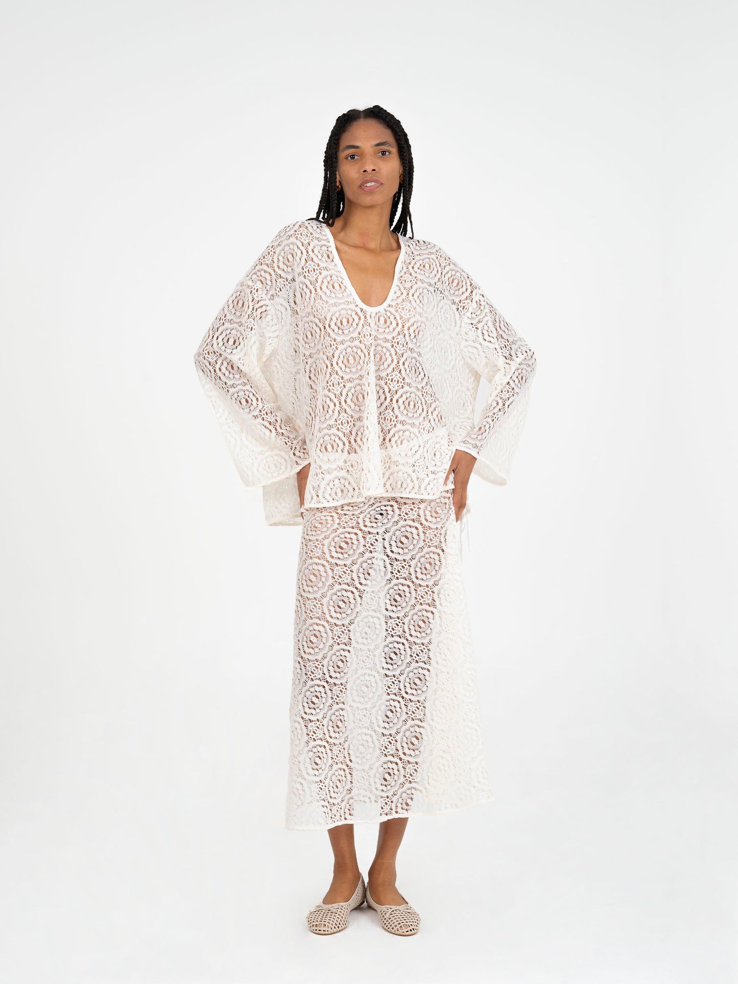 Fertessa White Lace Top