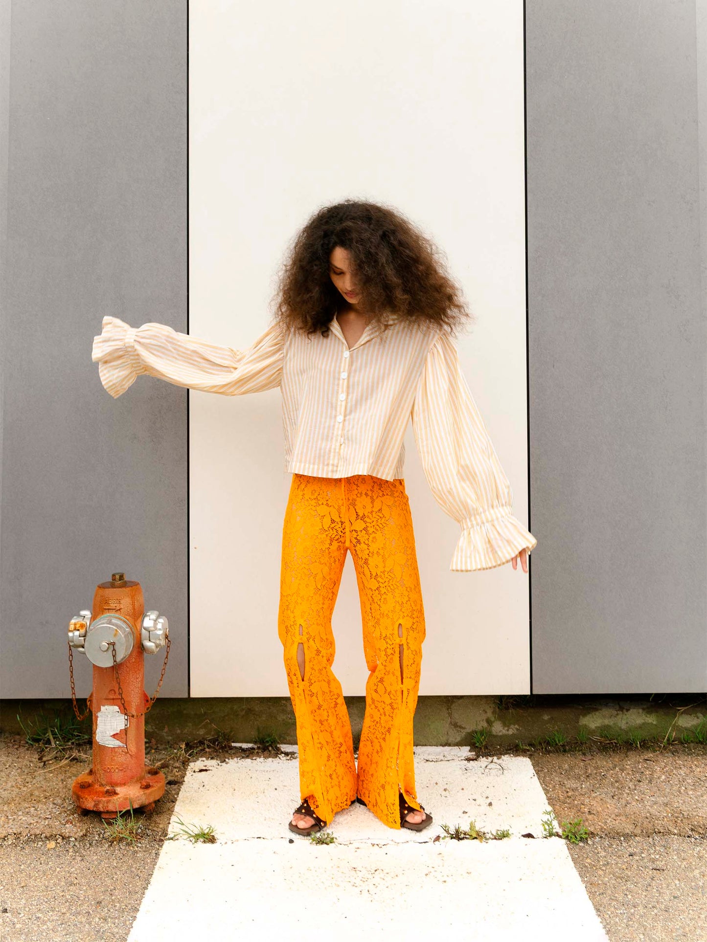 Loki Orange Lace Pants