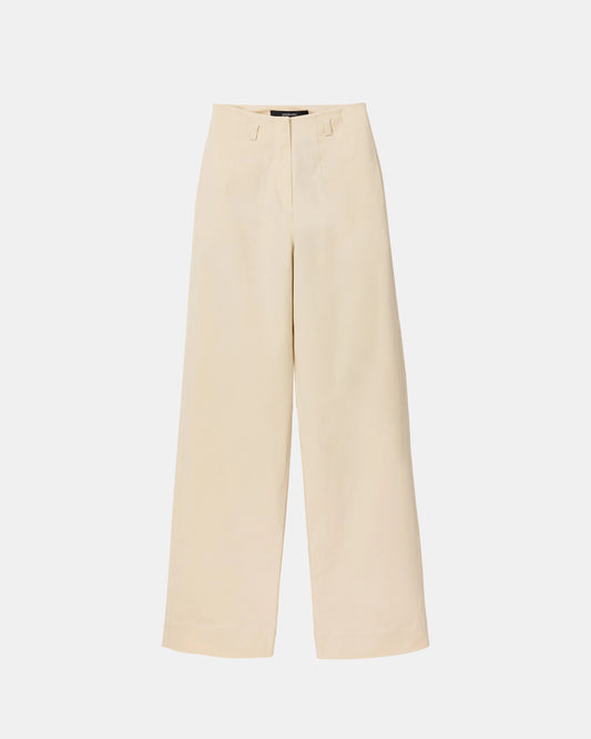Toba Trousers in Eggnog Yellow