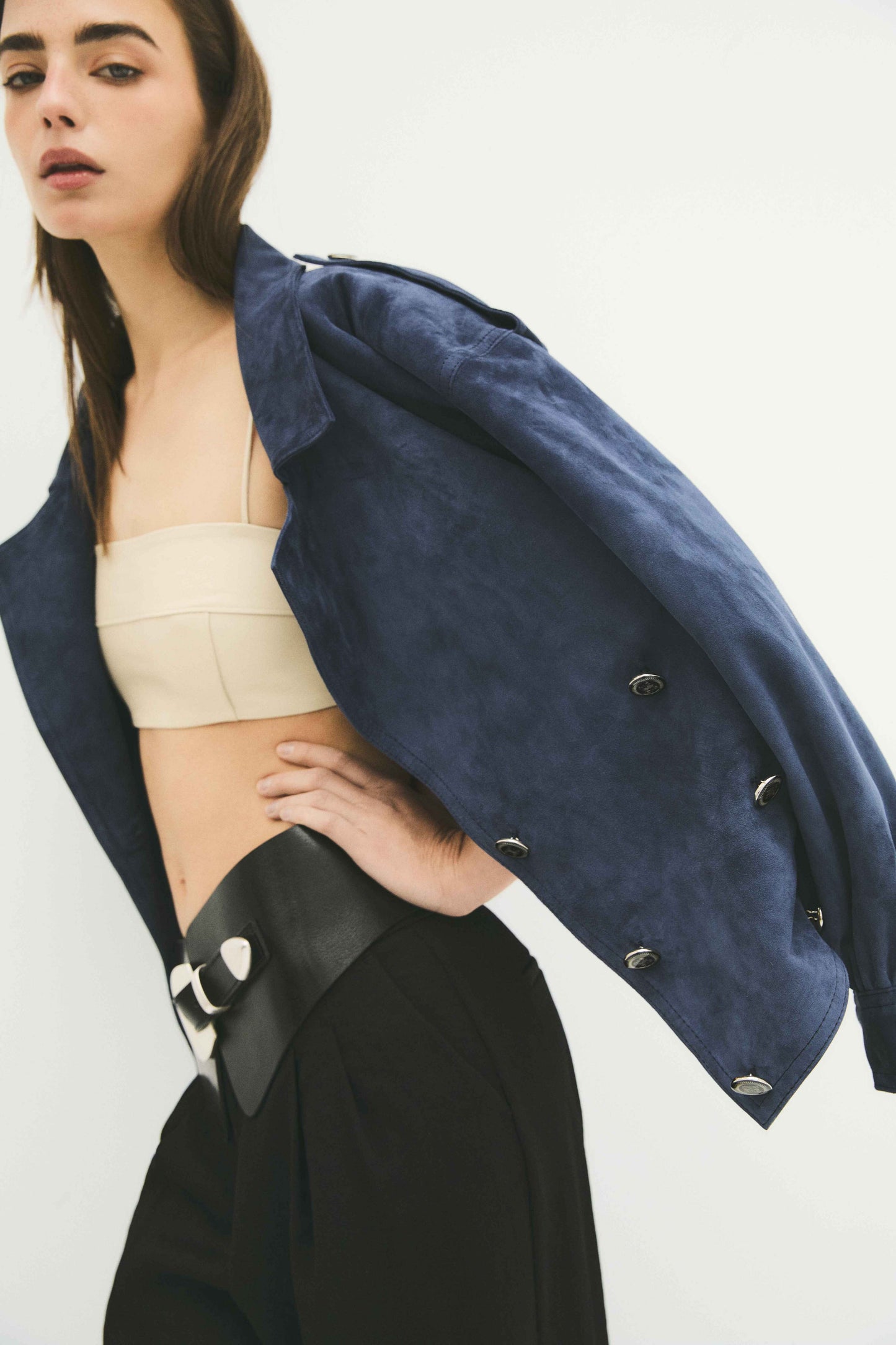 Suede Navy Jacket