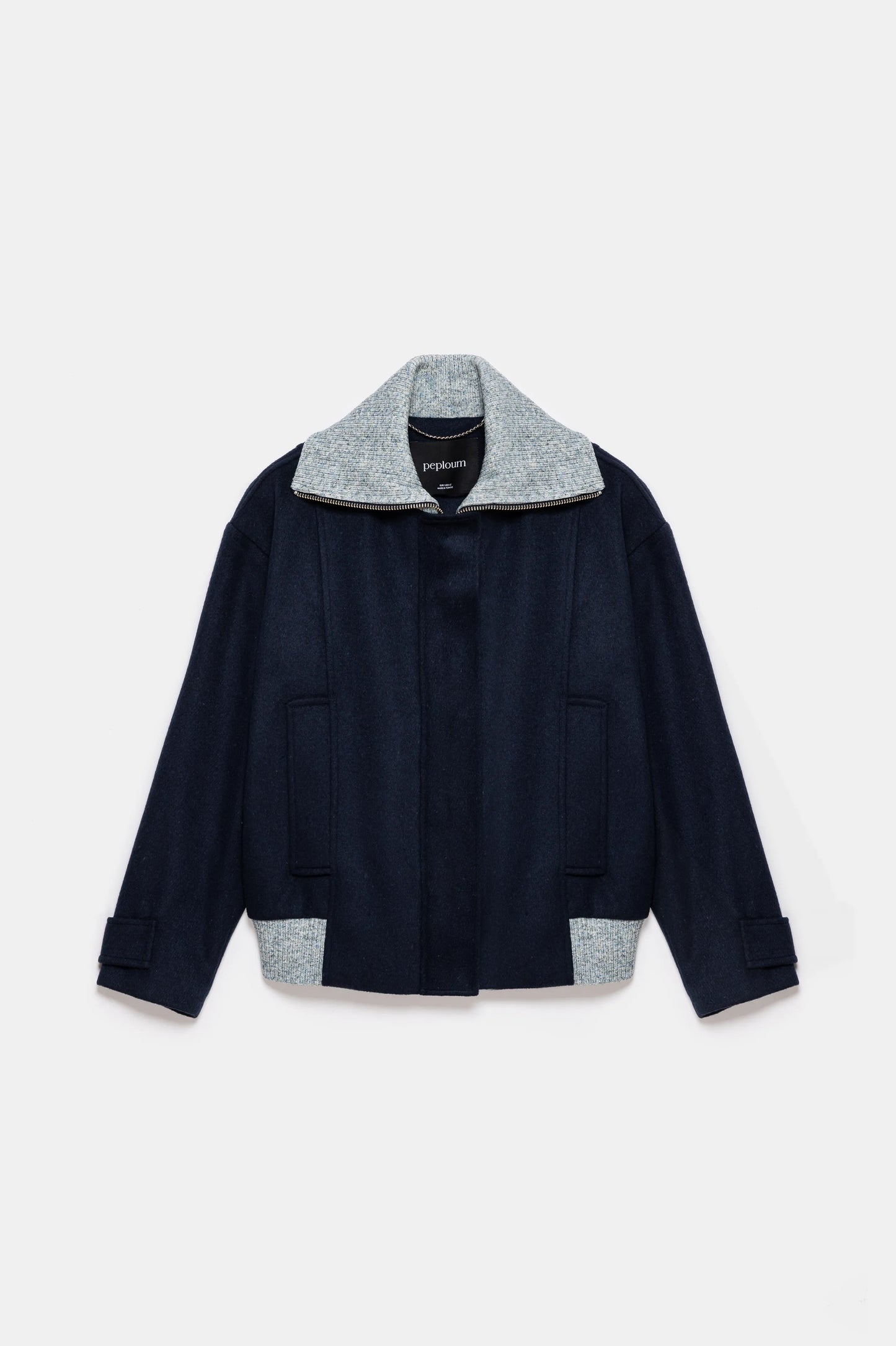 Grace Knit Collar Short Coat