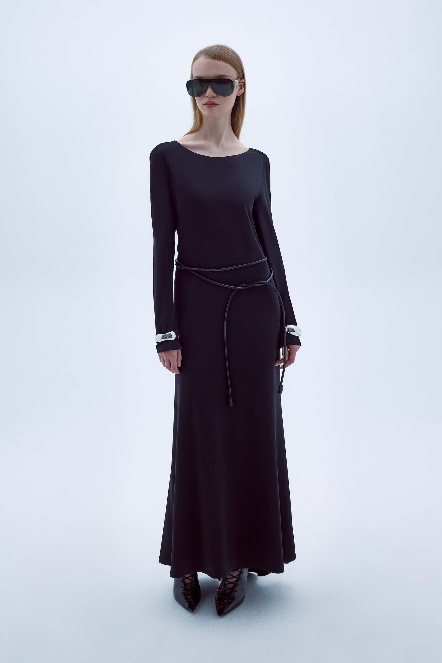 Irıs Jersey Long Dress with ope back