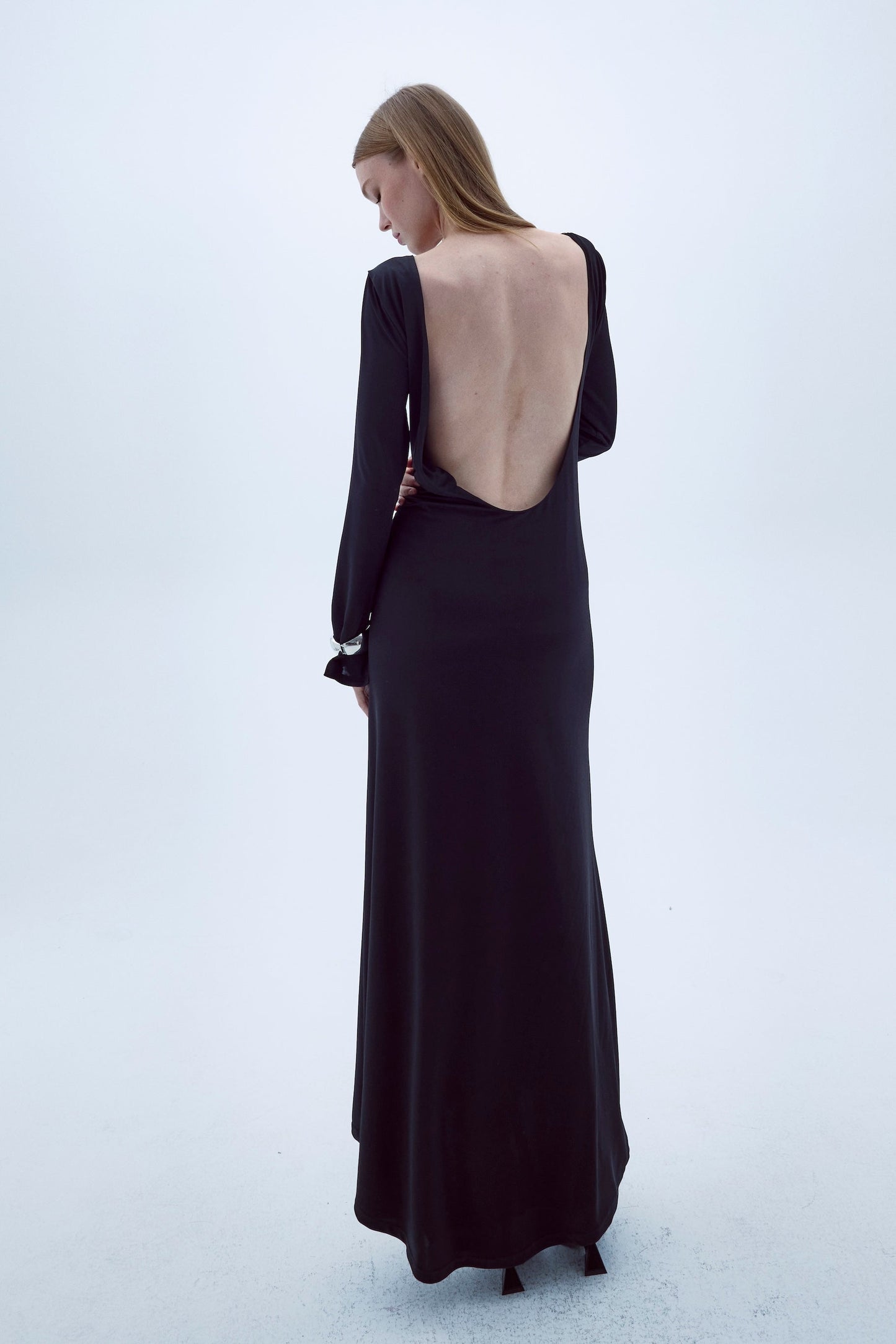 Irıs Jersey Long Dress with ope back