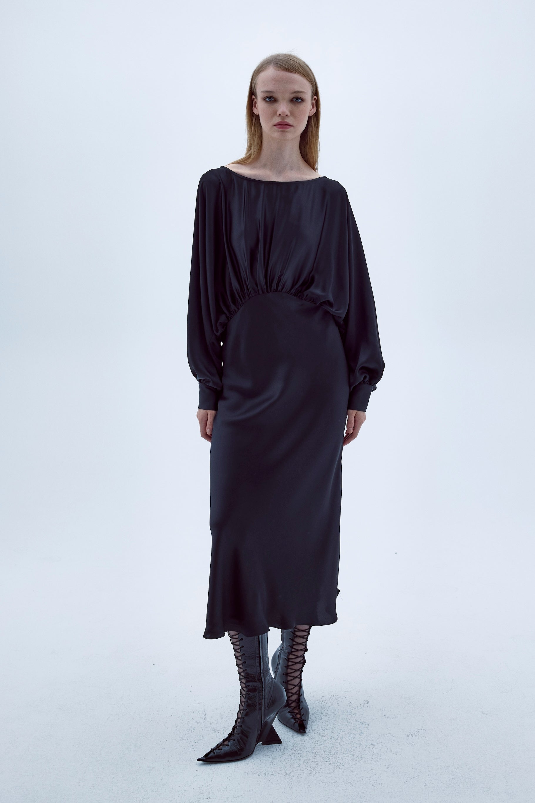 rhea silk dress Rhea Satin Dress LabelRow