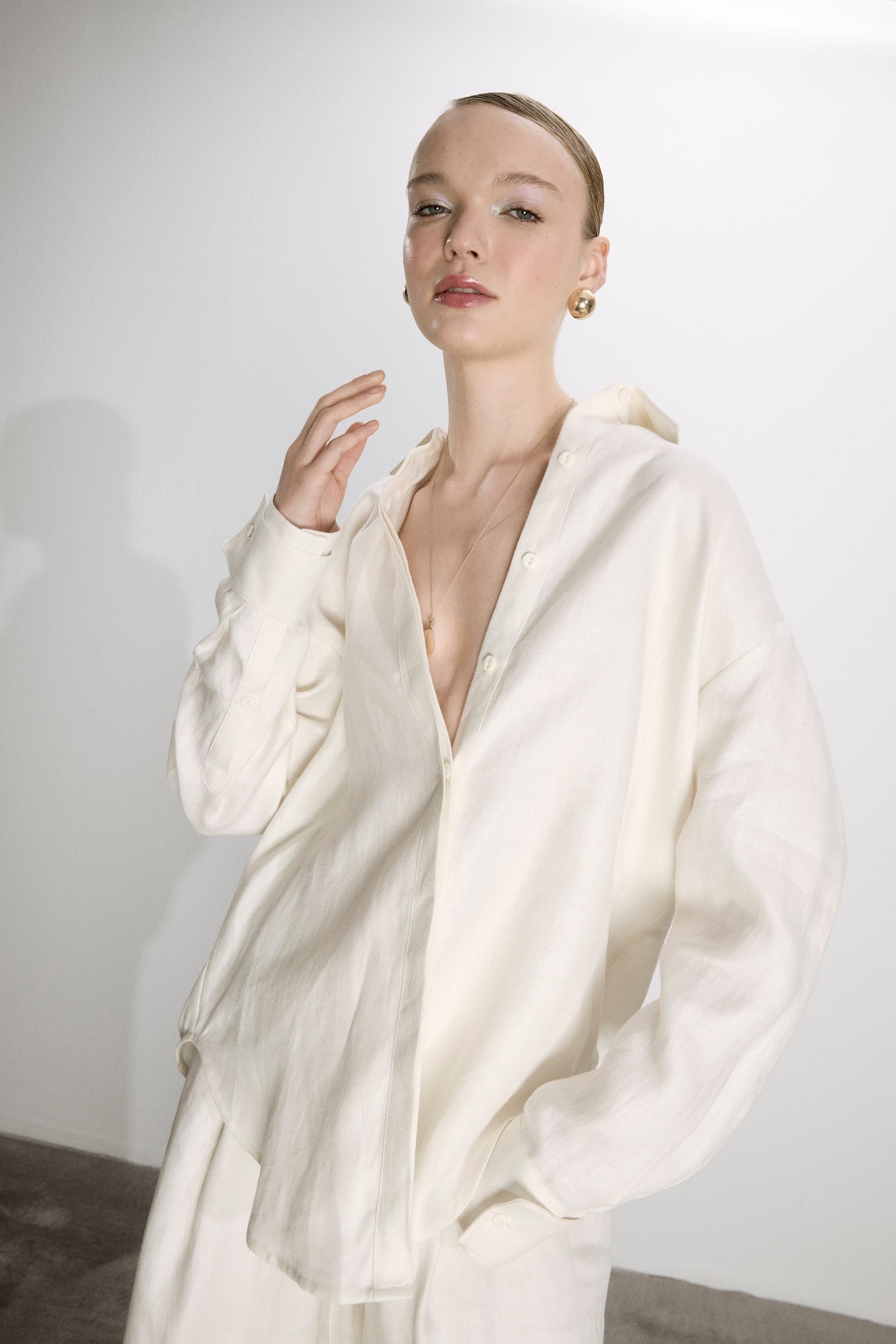 Ravenna Linen Shirt in White