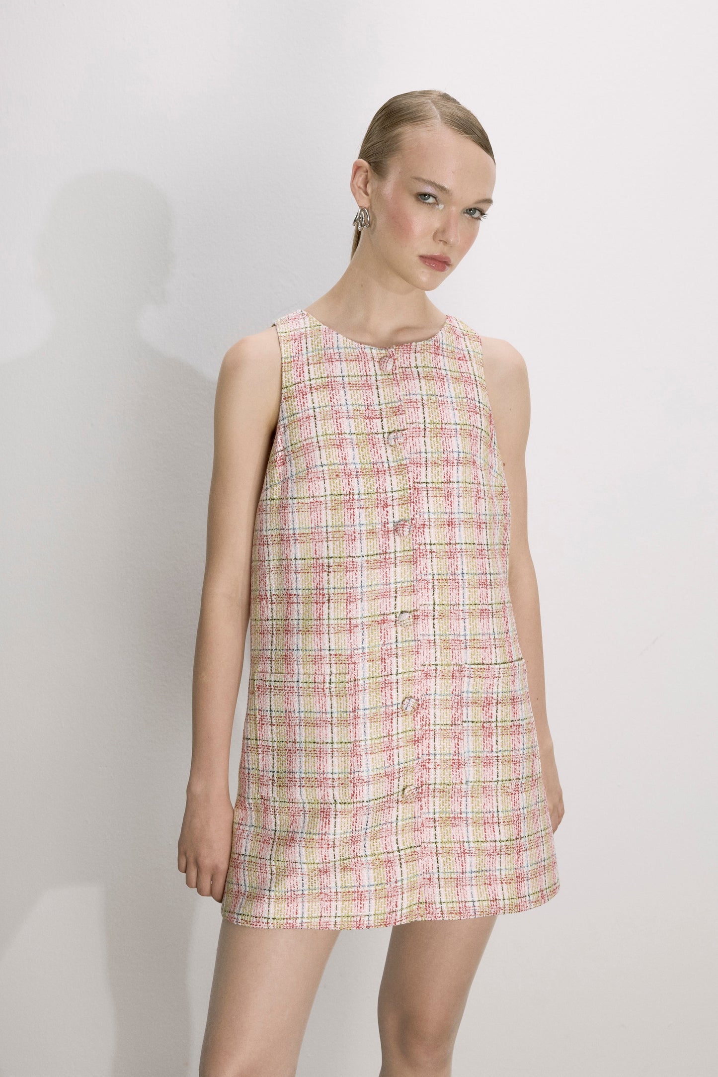 Chloe Cotton Tweed Mini Dress