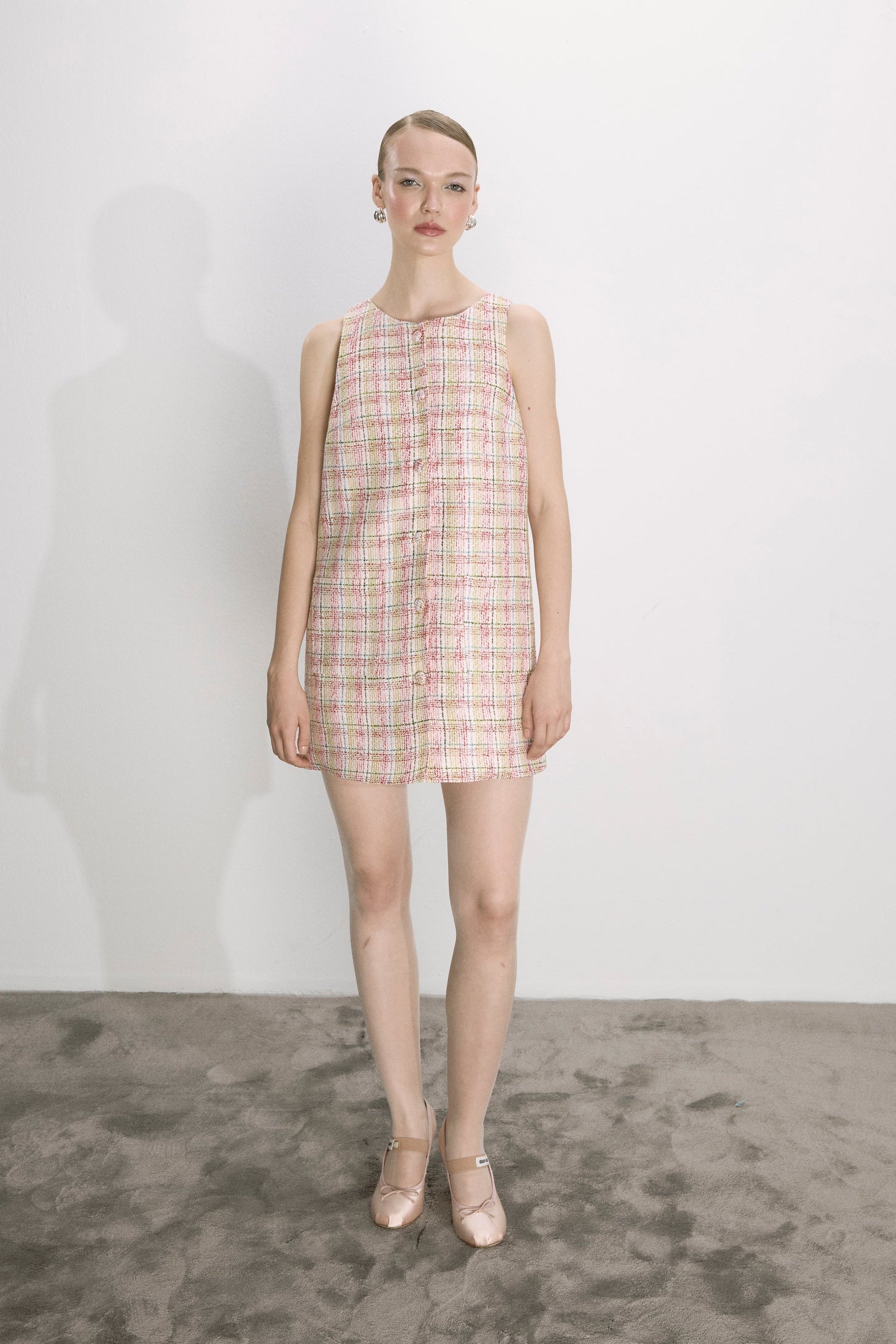 Chloe Cotton Tweed Mini Dress