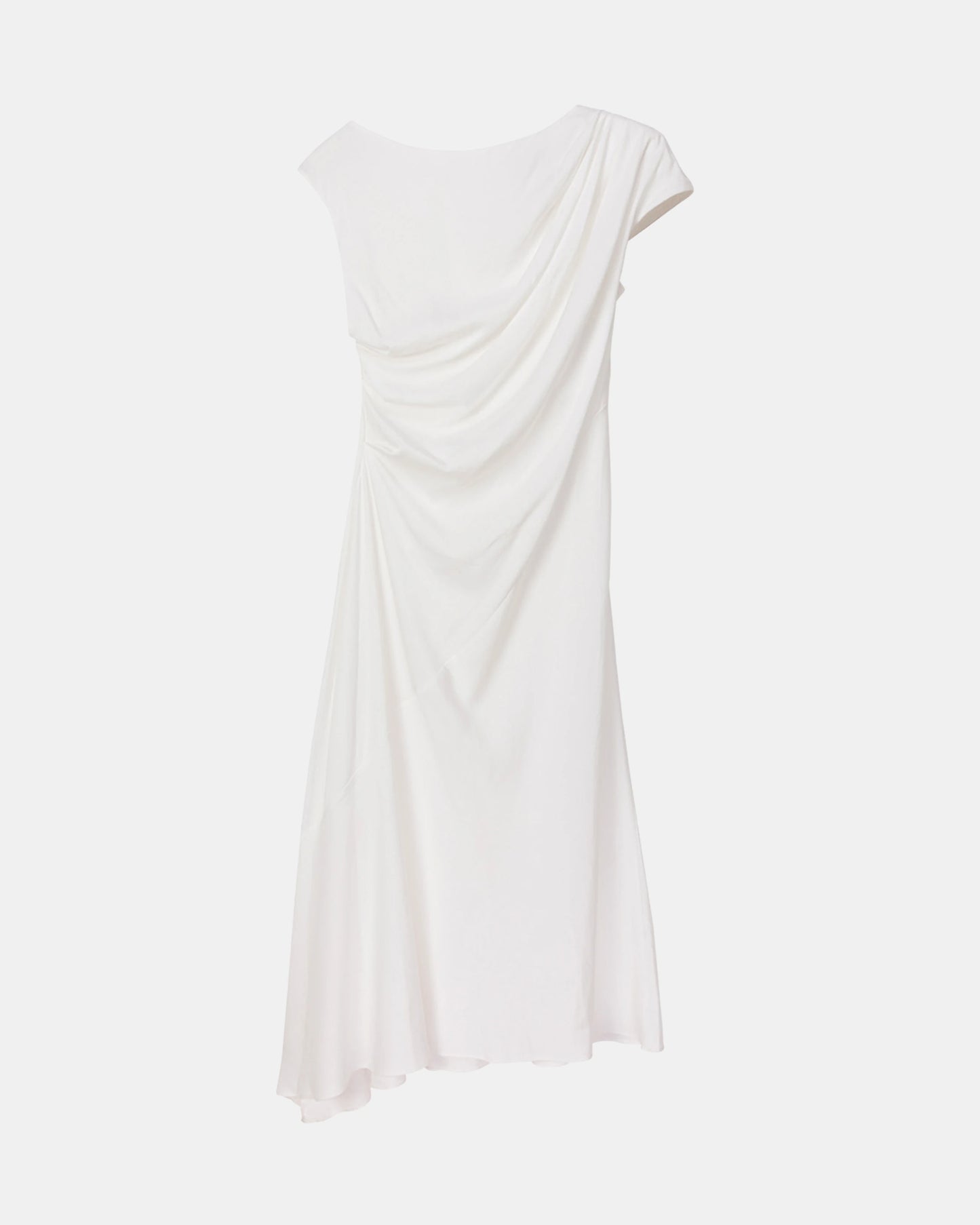 Ama Drapped Dress in White