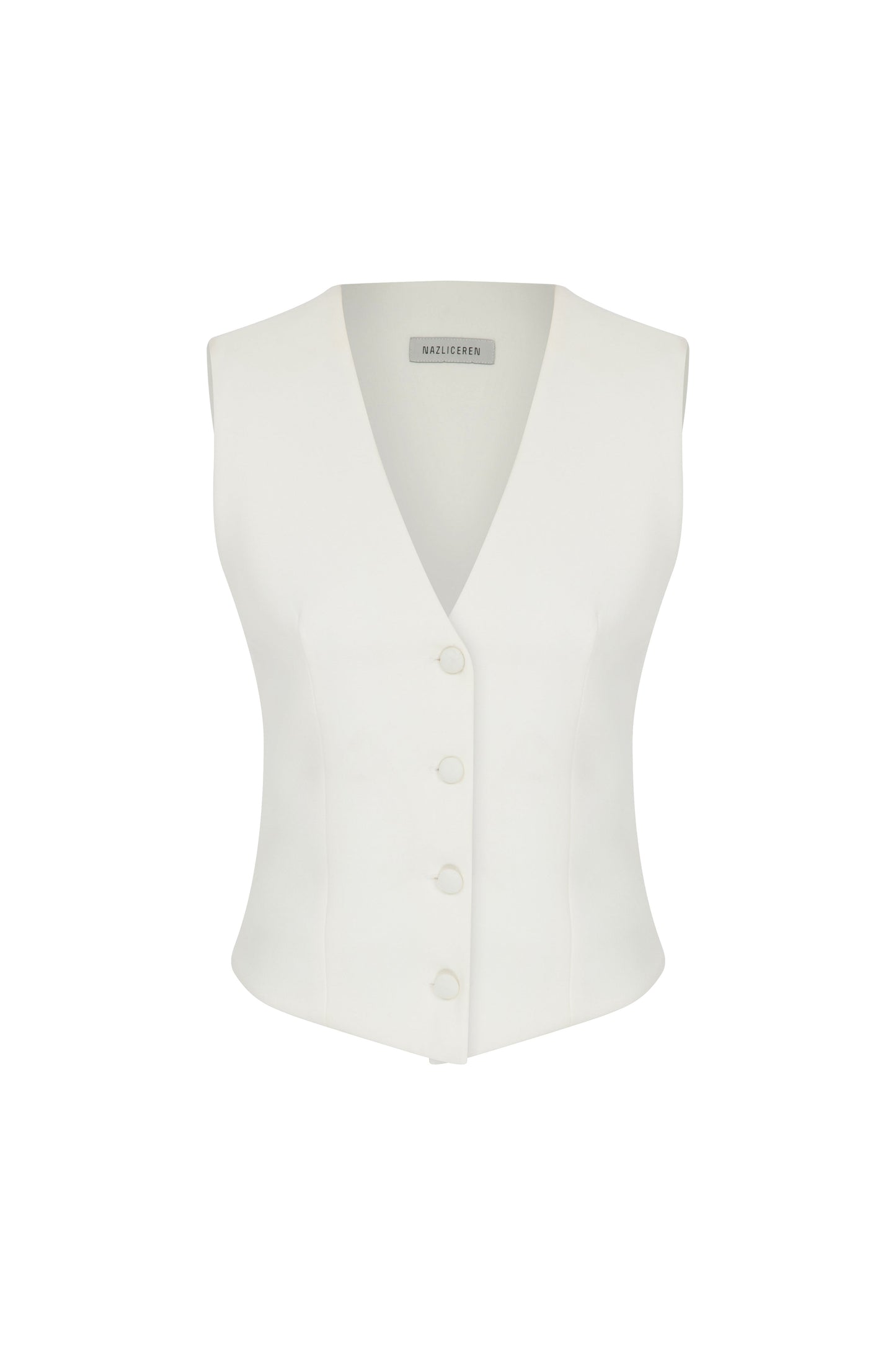 Brita Linen Vest in White