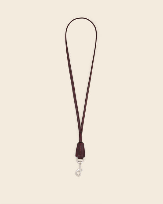 COOK-Burgundy leather carabiner