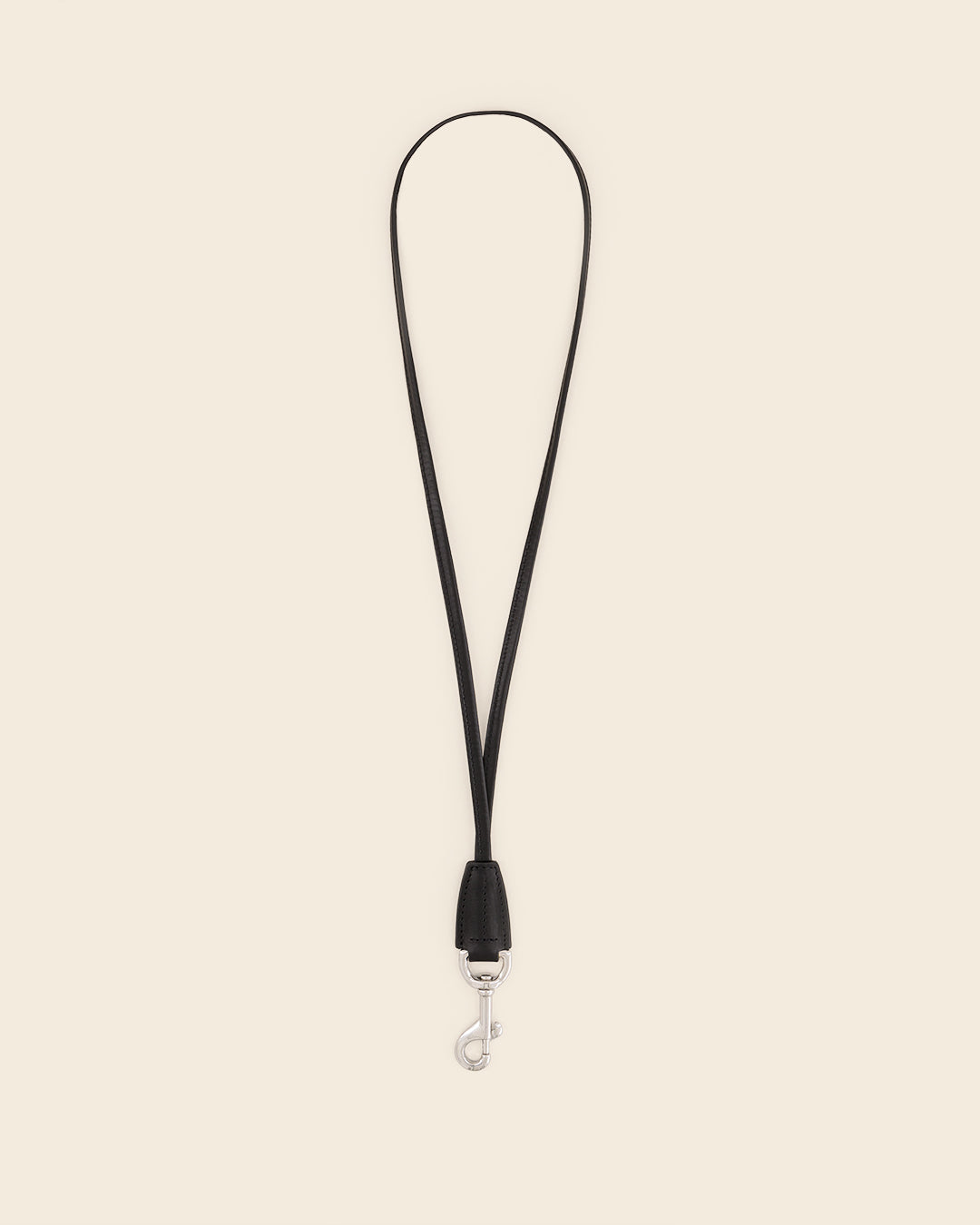 COOK-Black leather carabiner