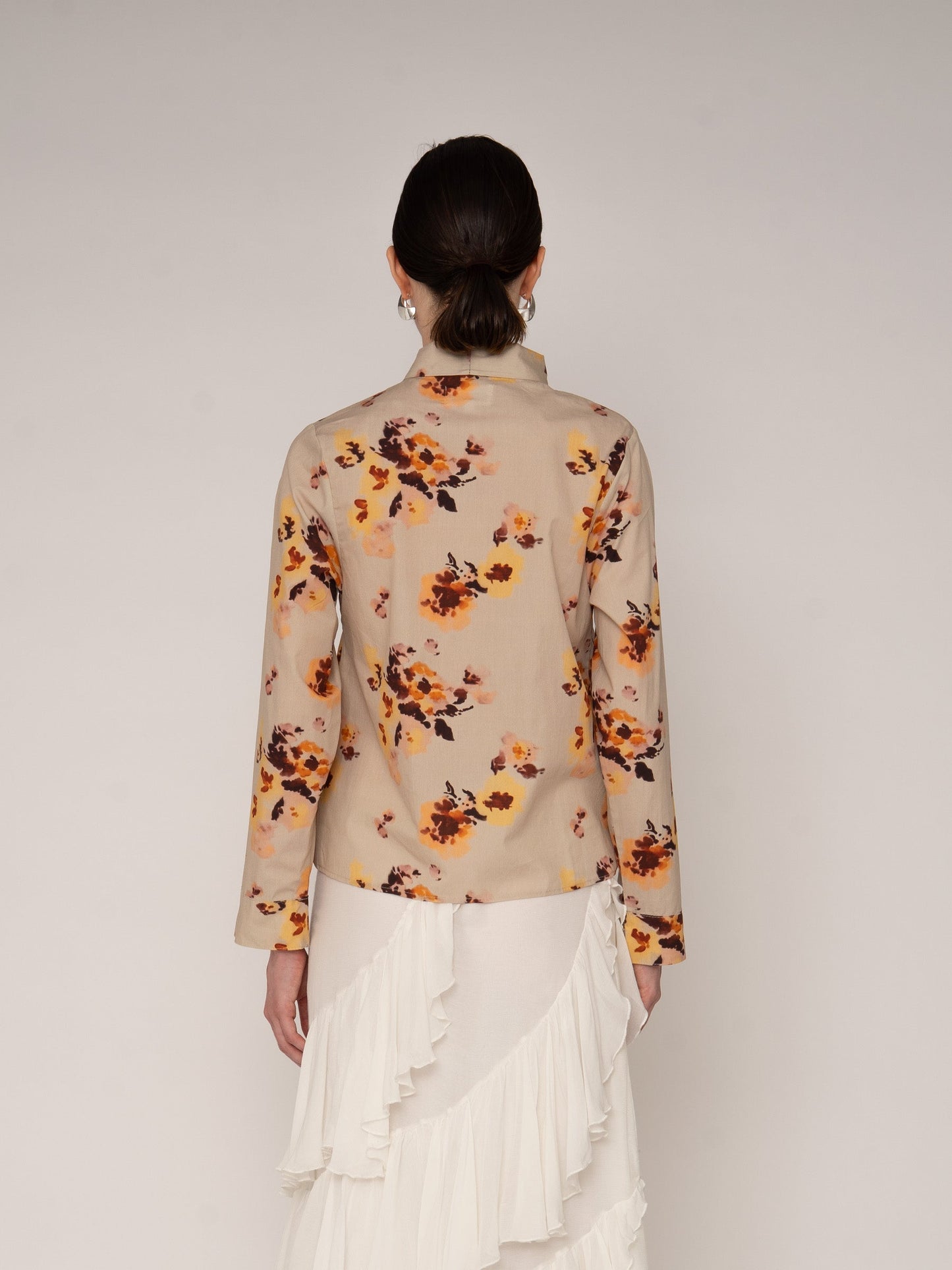 Juliette Floral Print Ribbon Blouse
