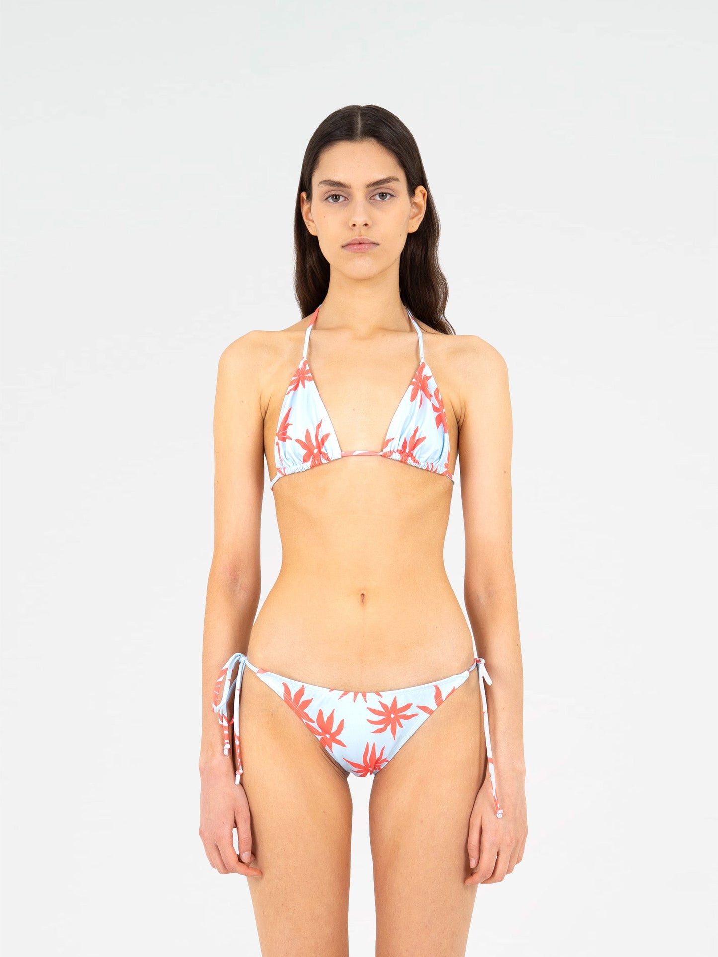 Magician Floral Print Blue Bikini Top