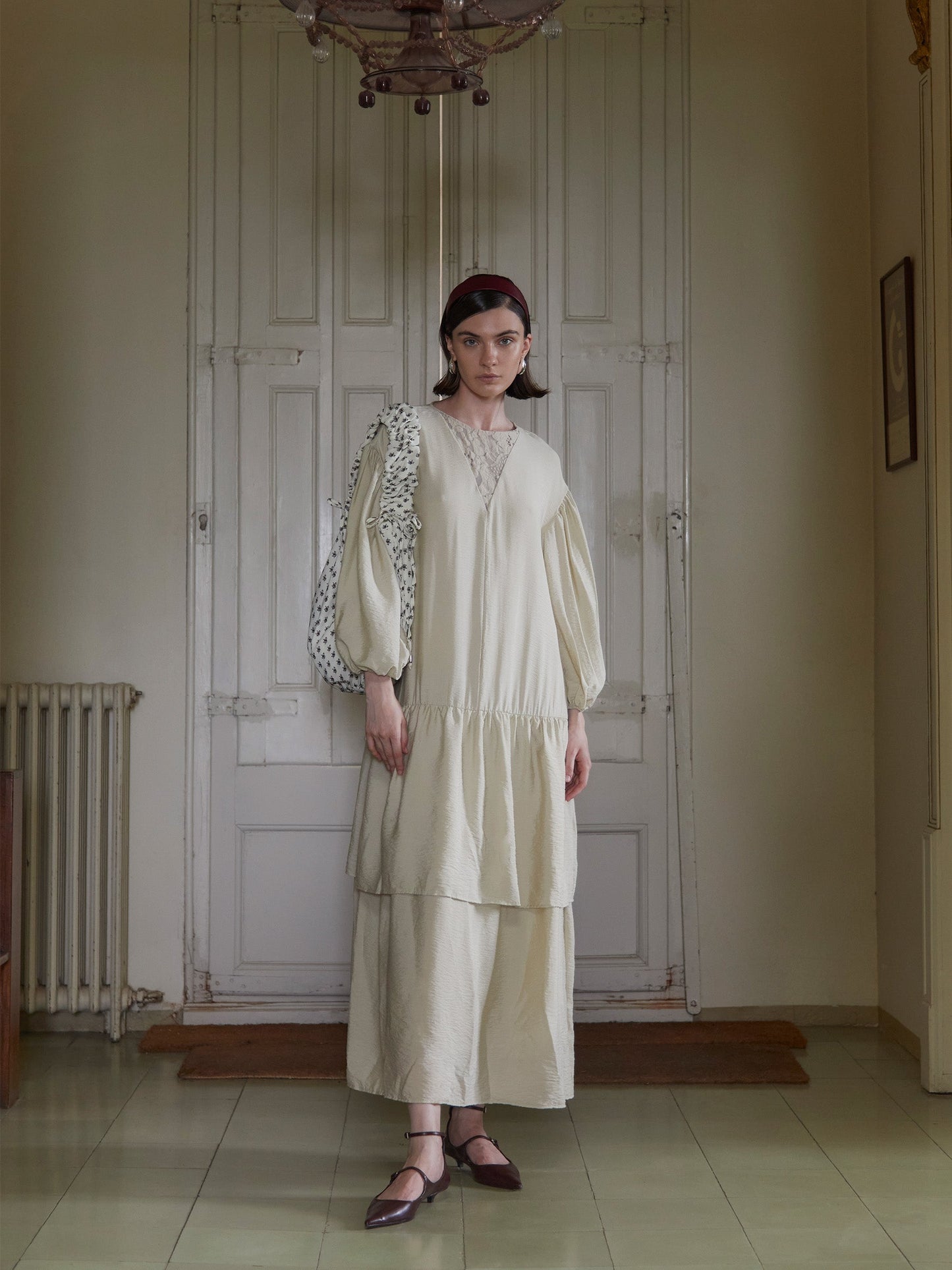 Maison Cream Maxi Dress