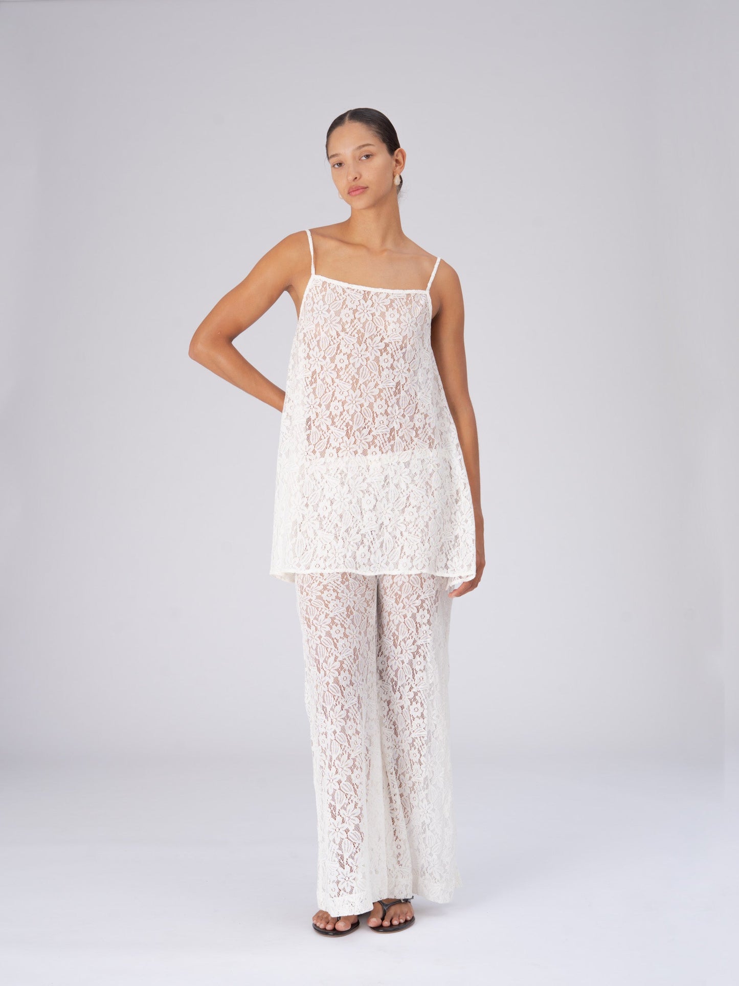 Luna White Lace Top
