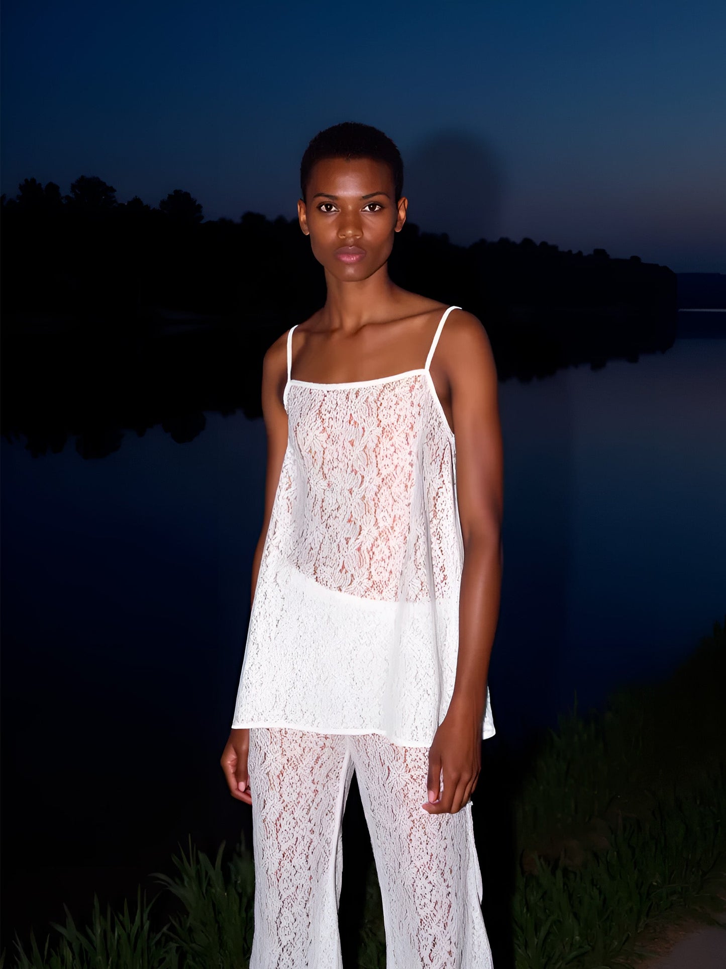 Luna White Lace Top