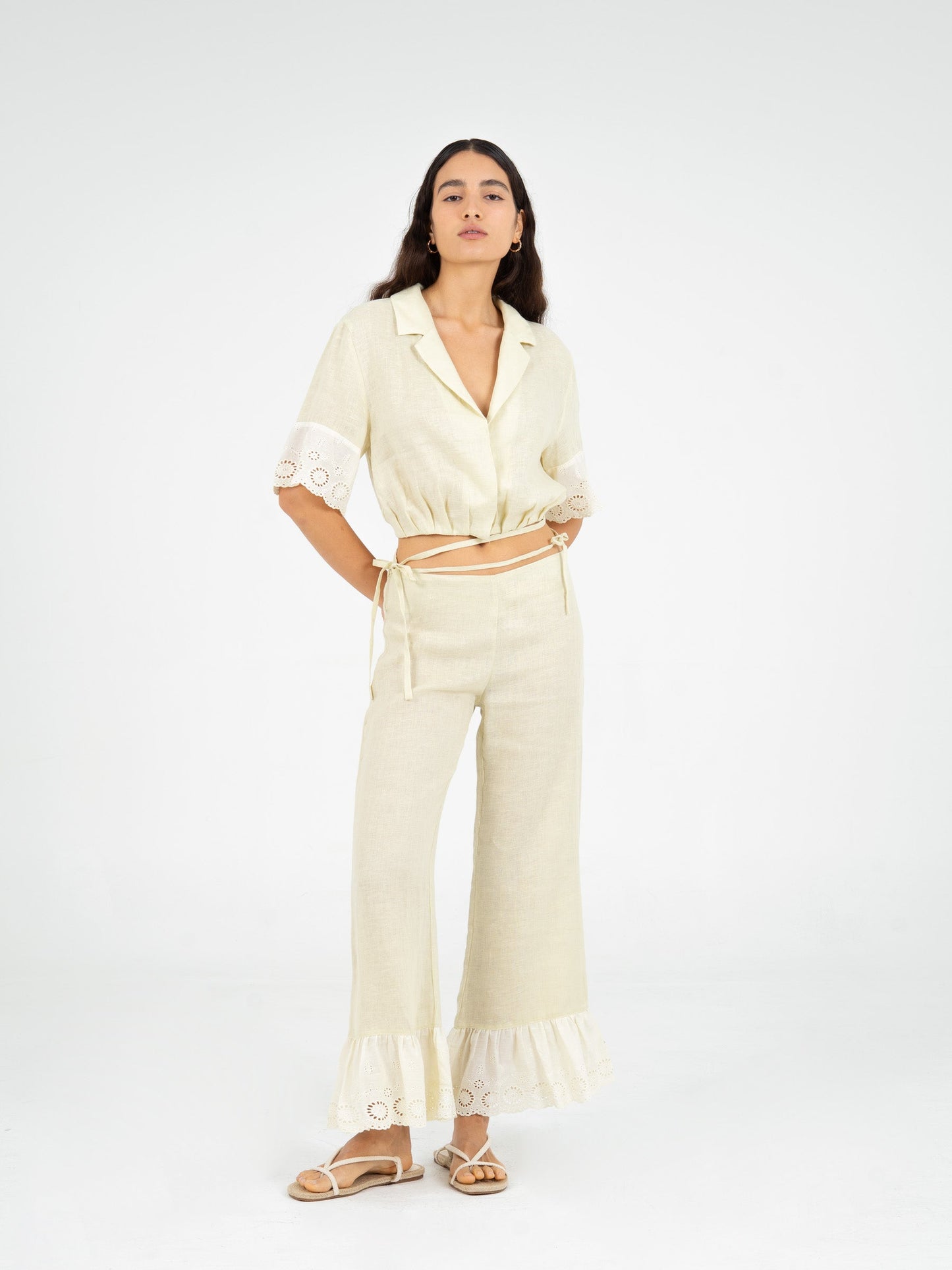 Aurora Linen Beige Top