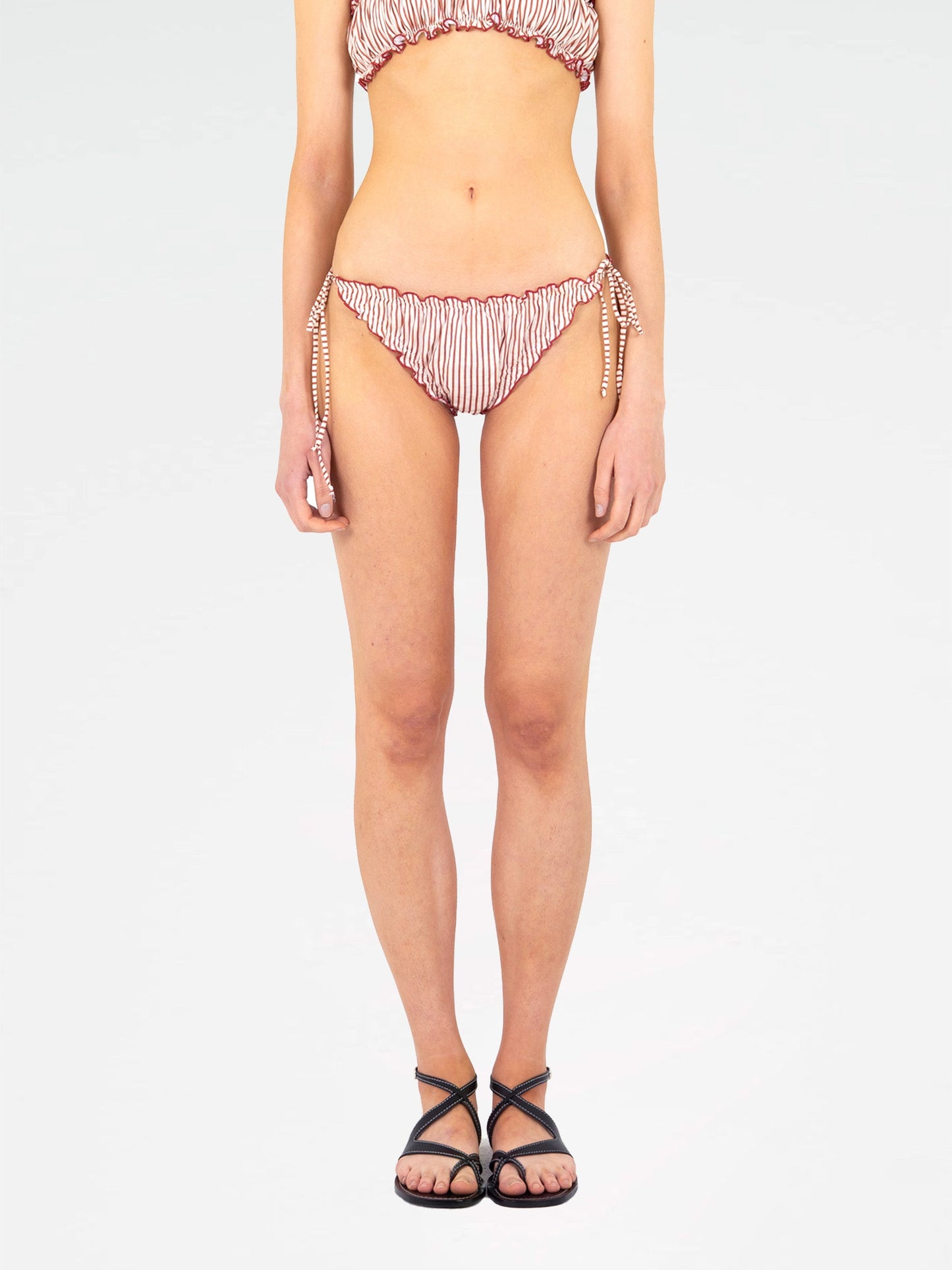 Magnus Brown Striped Bikini Bottom
