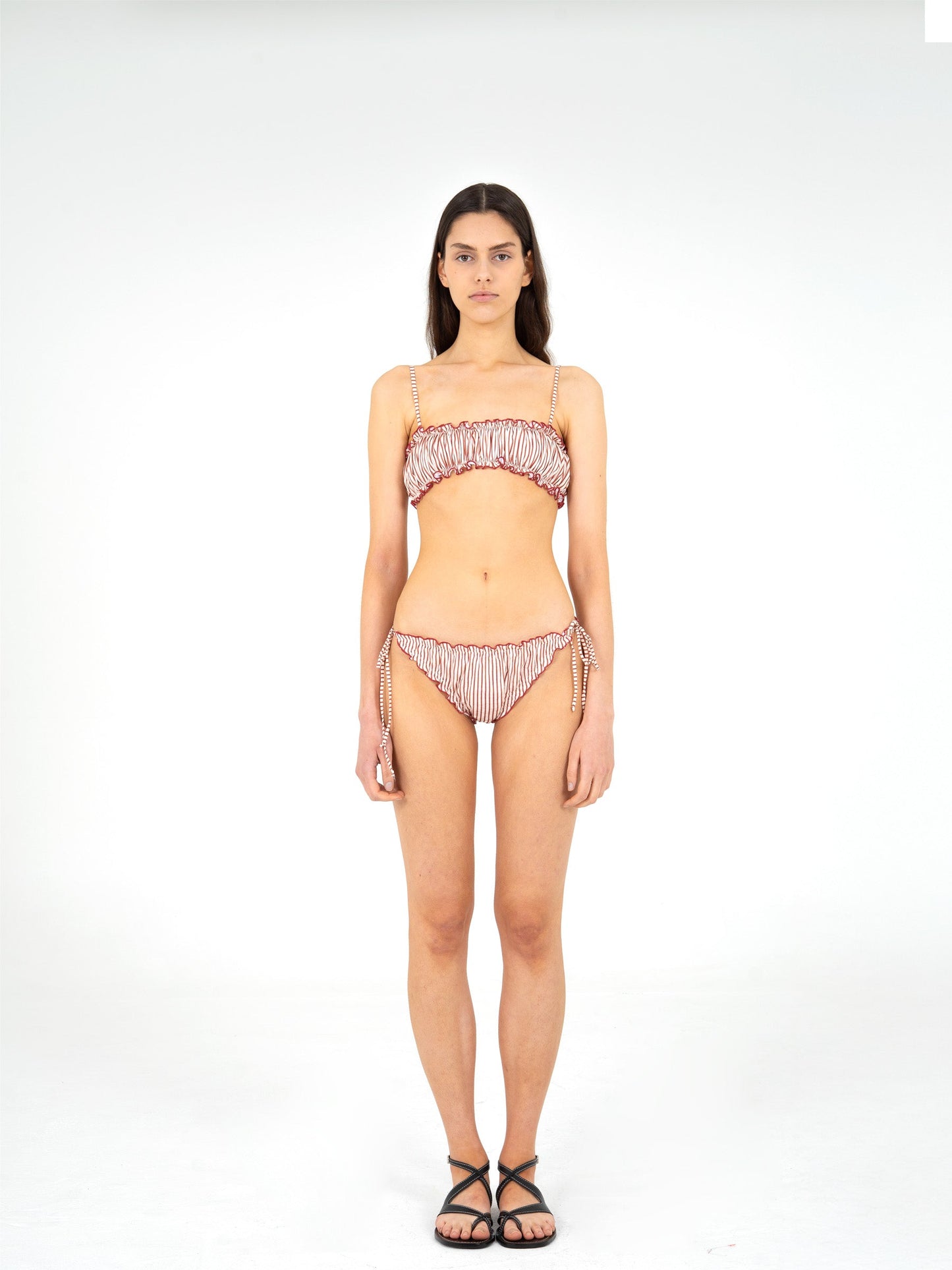 Magnus Brown Striped Bikini Bottom