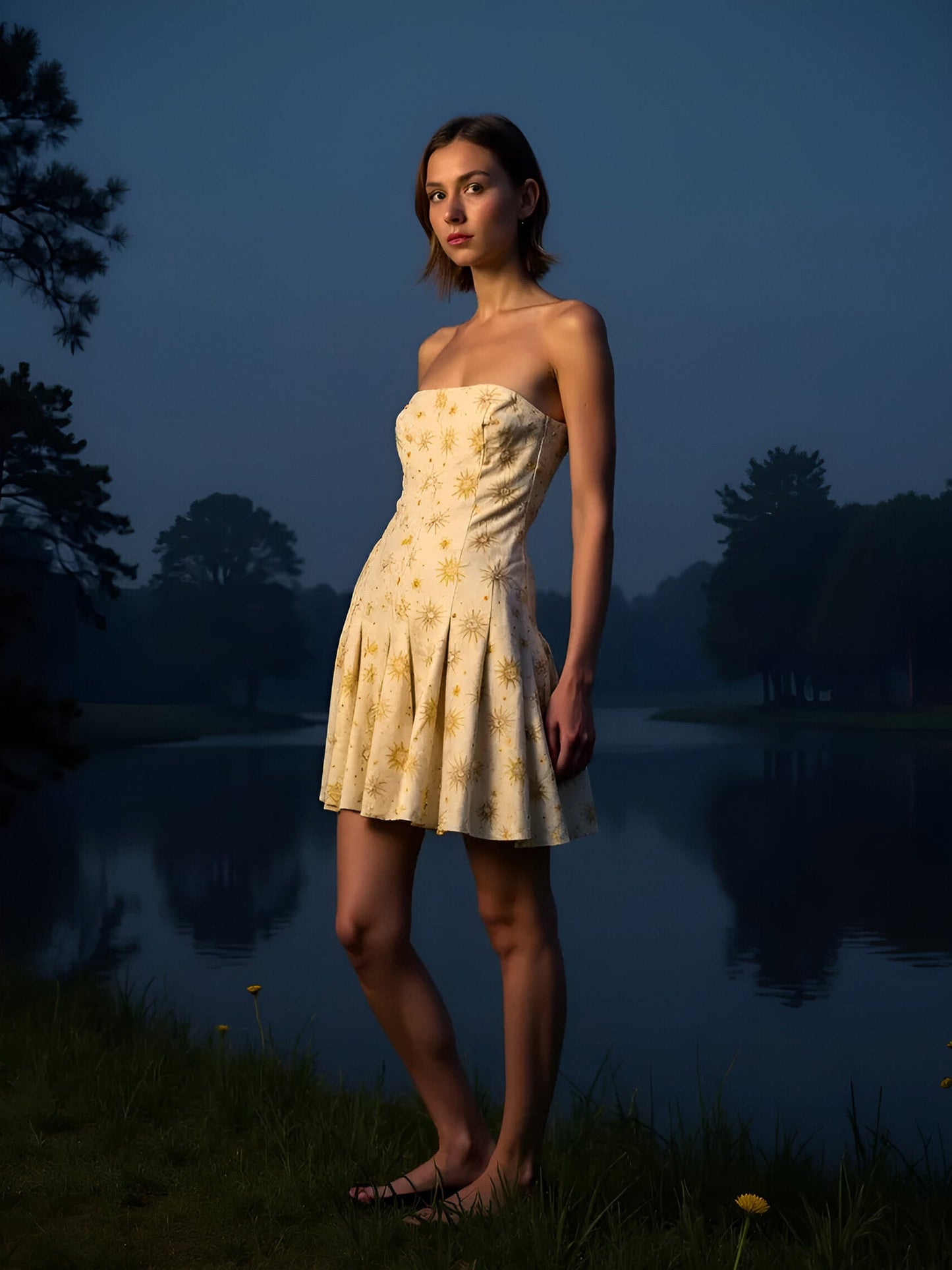 Priest Solar System-Printed Mini Dress