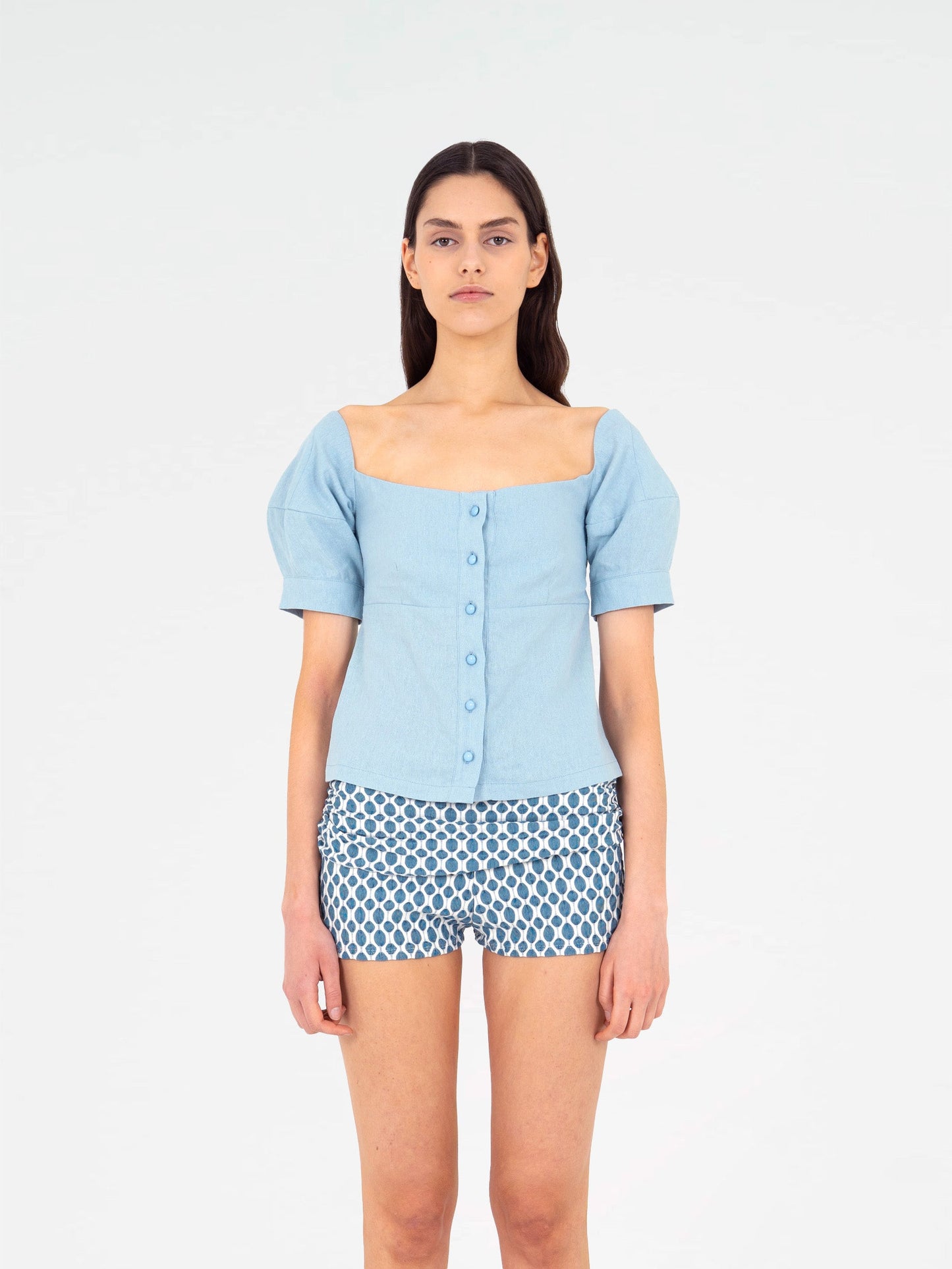 Craft Linen Blue Top