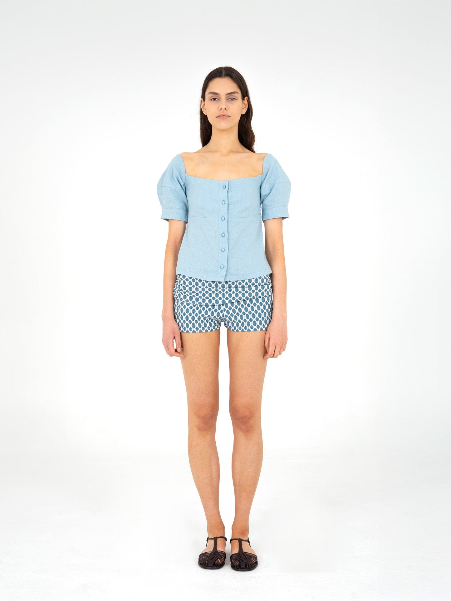 Craft Linen Blue Top