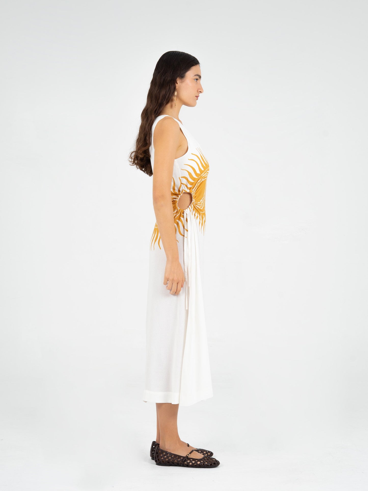 Clara Sun-Printed One-Shoulder Dress/
