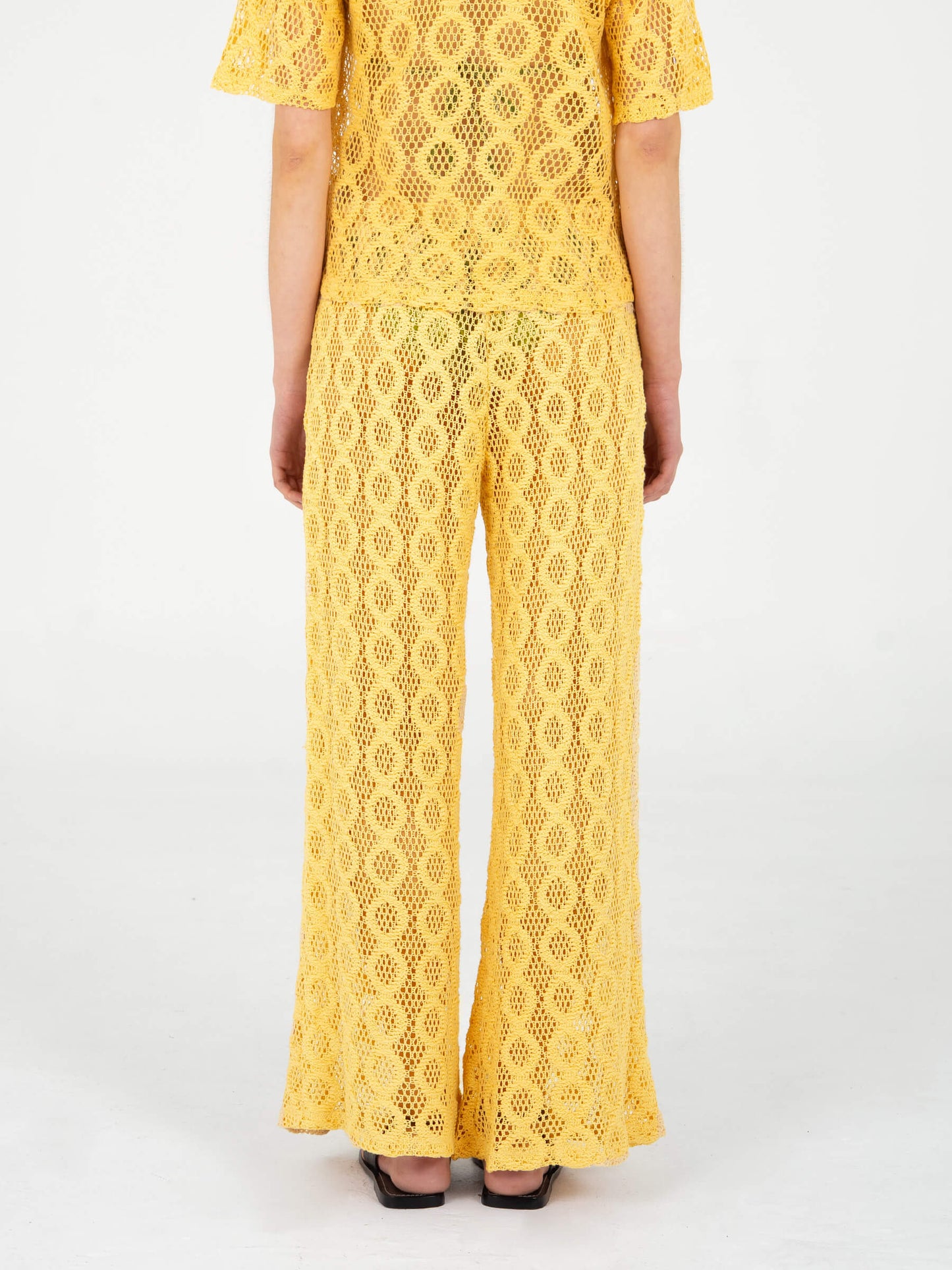 Dexter Yellow Crochet Pants