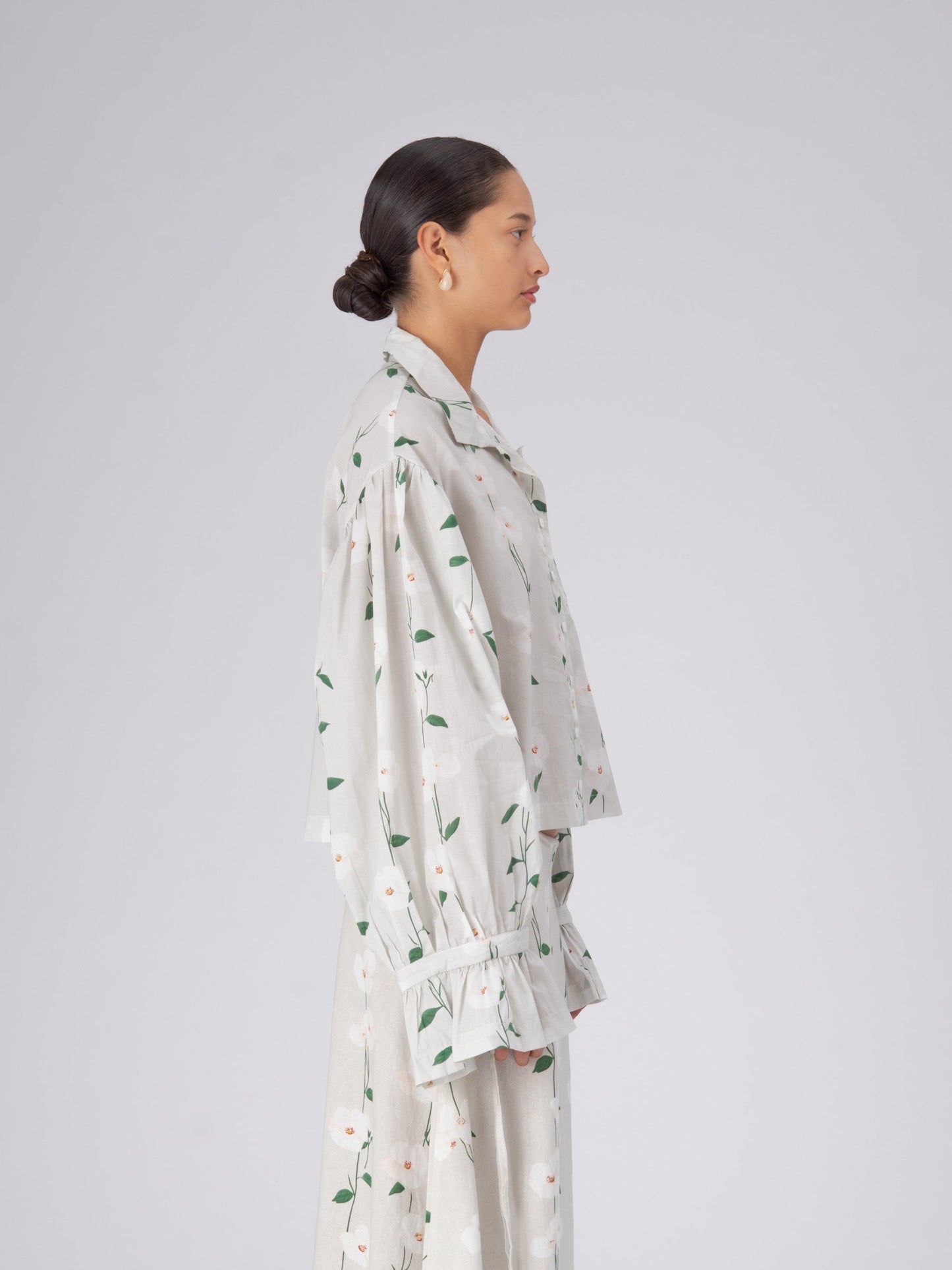 Long Floral Spirit Flower Print Shirt