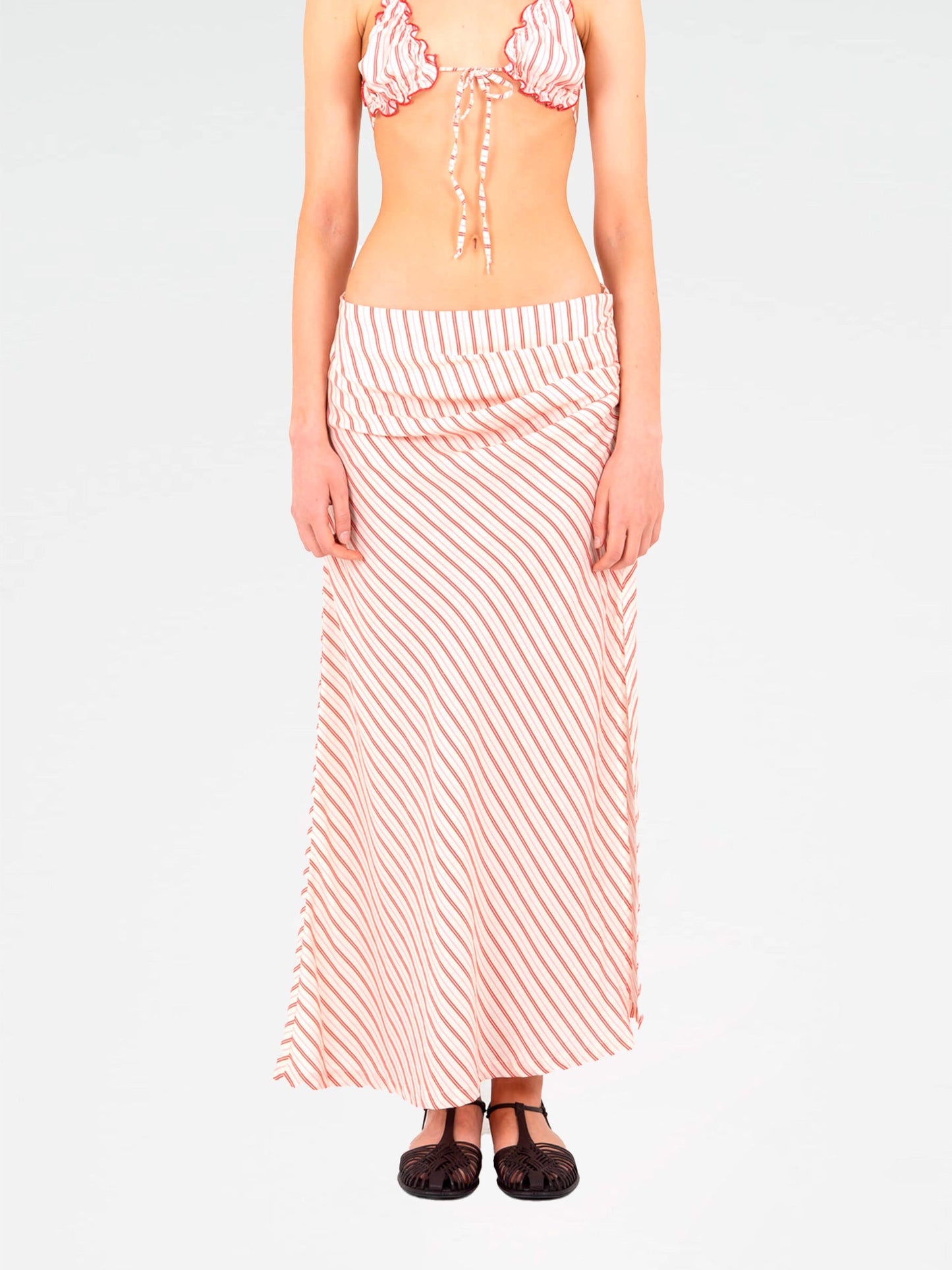 Alchemist Striped Ruched Skirt