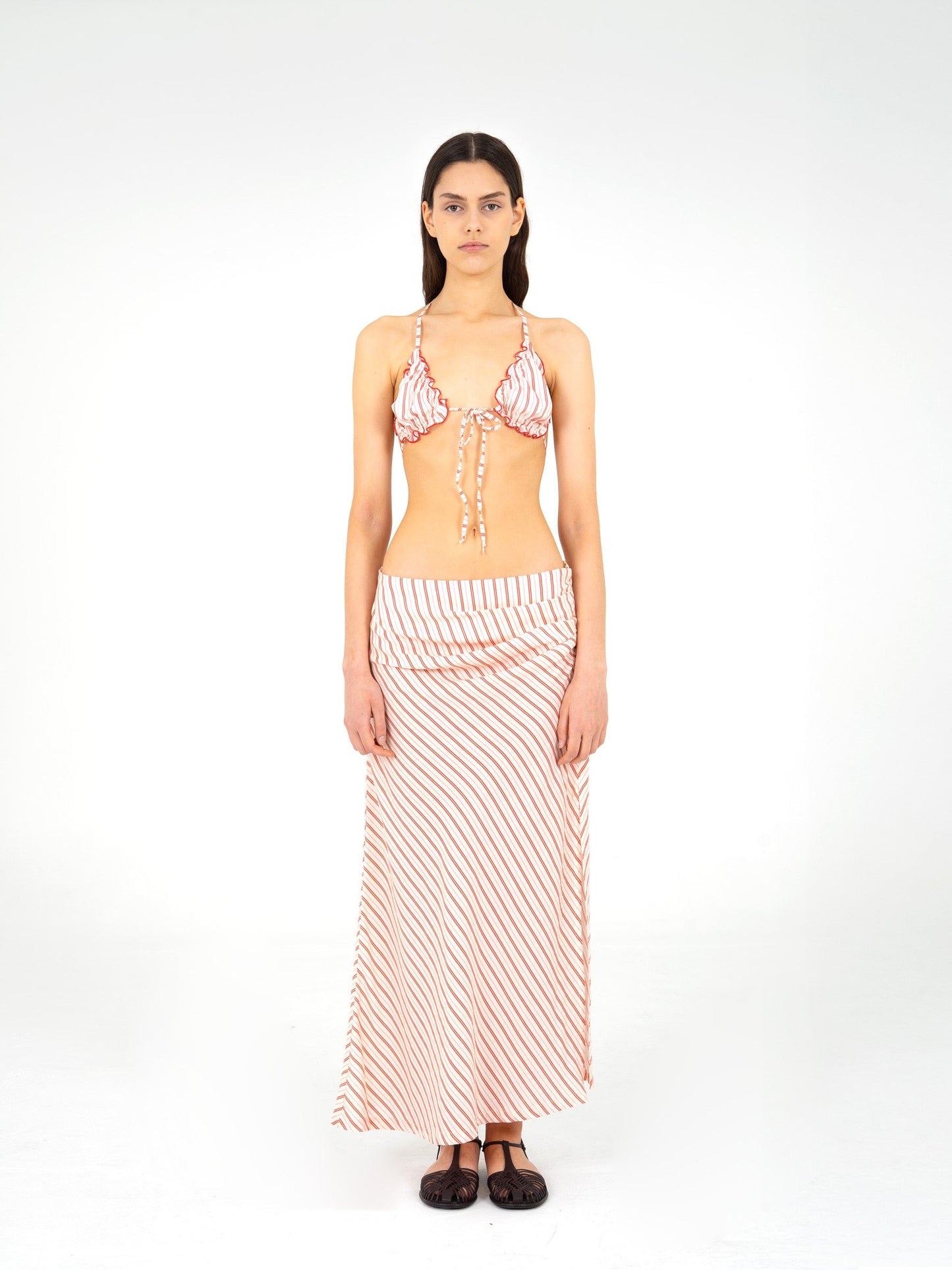 Alchemist Striped Ruched Skirt