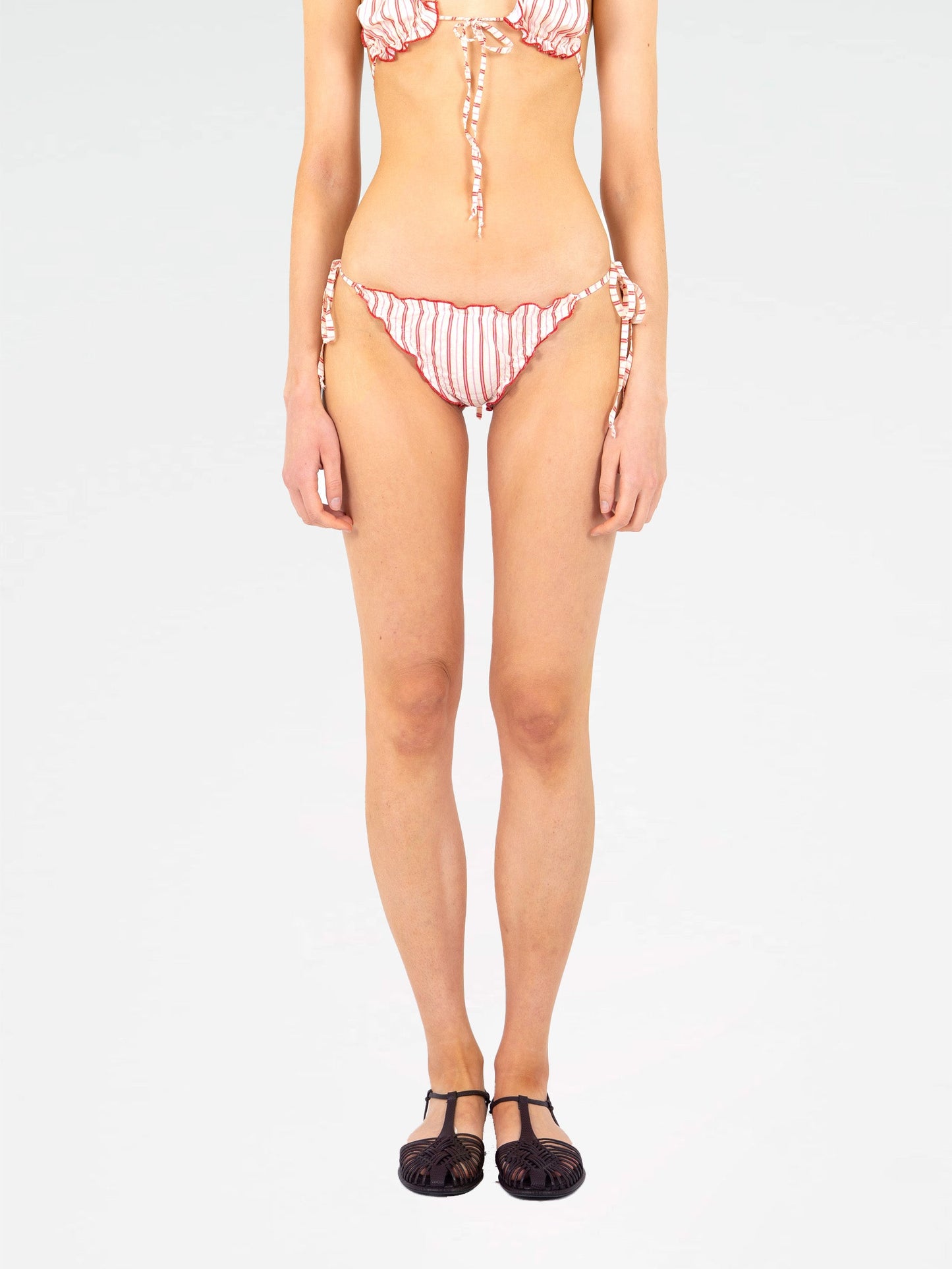 Alchemist Striped Ruched Bikini Bottom