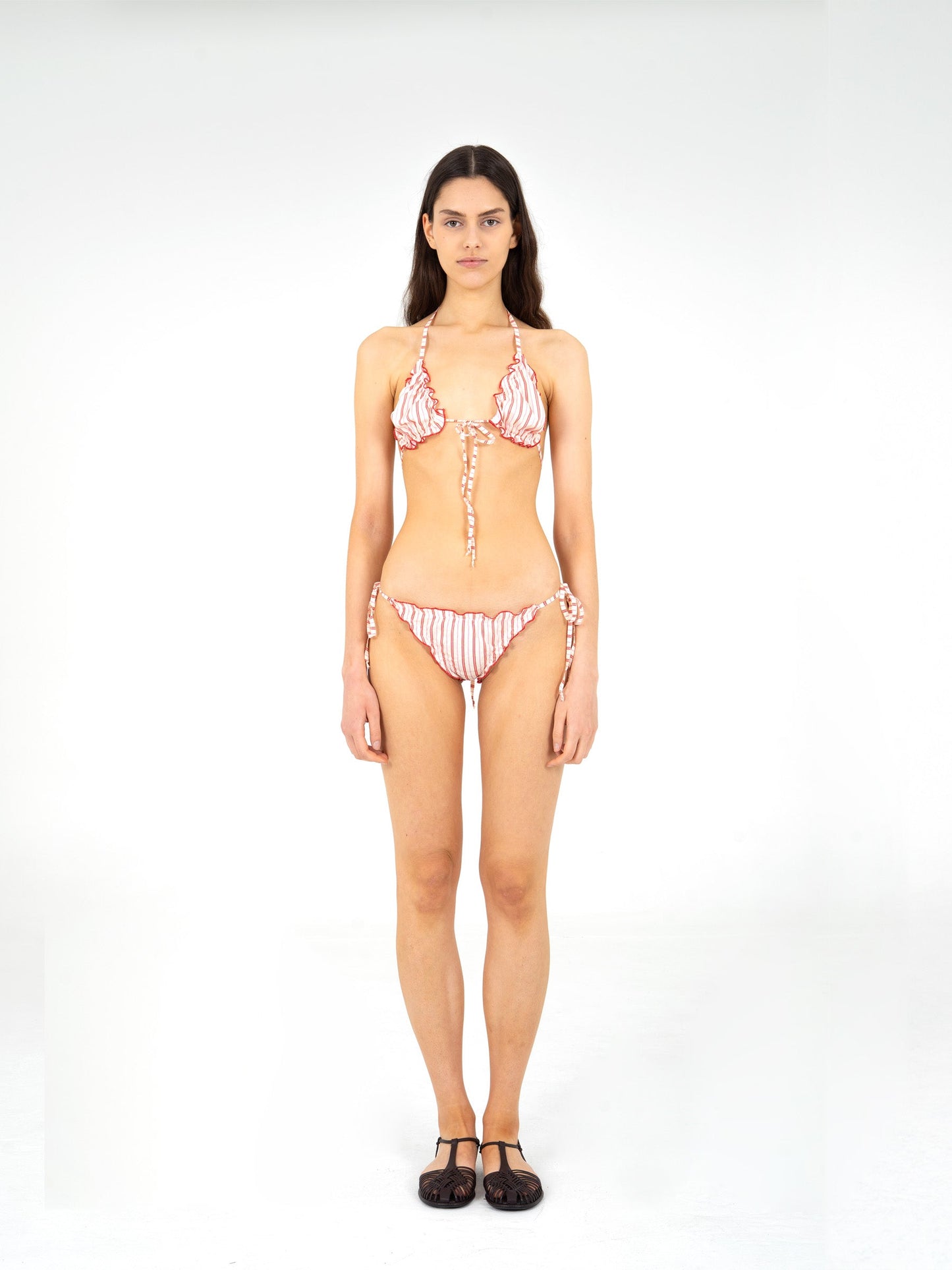 Alchemist Striped Ruched Bikini Bottom