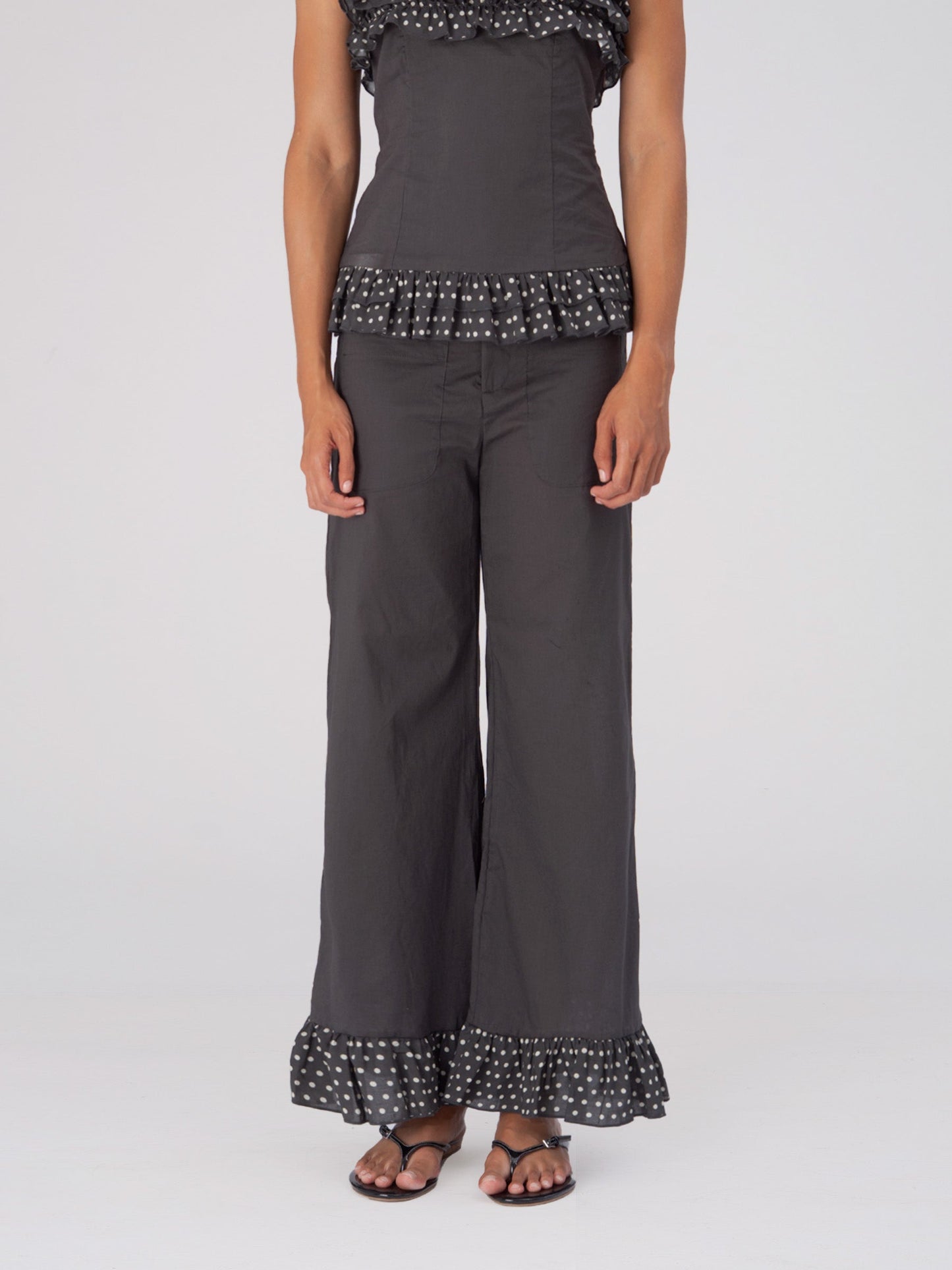 Night Noctis Brown Polka Dot Pants