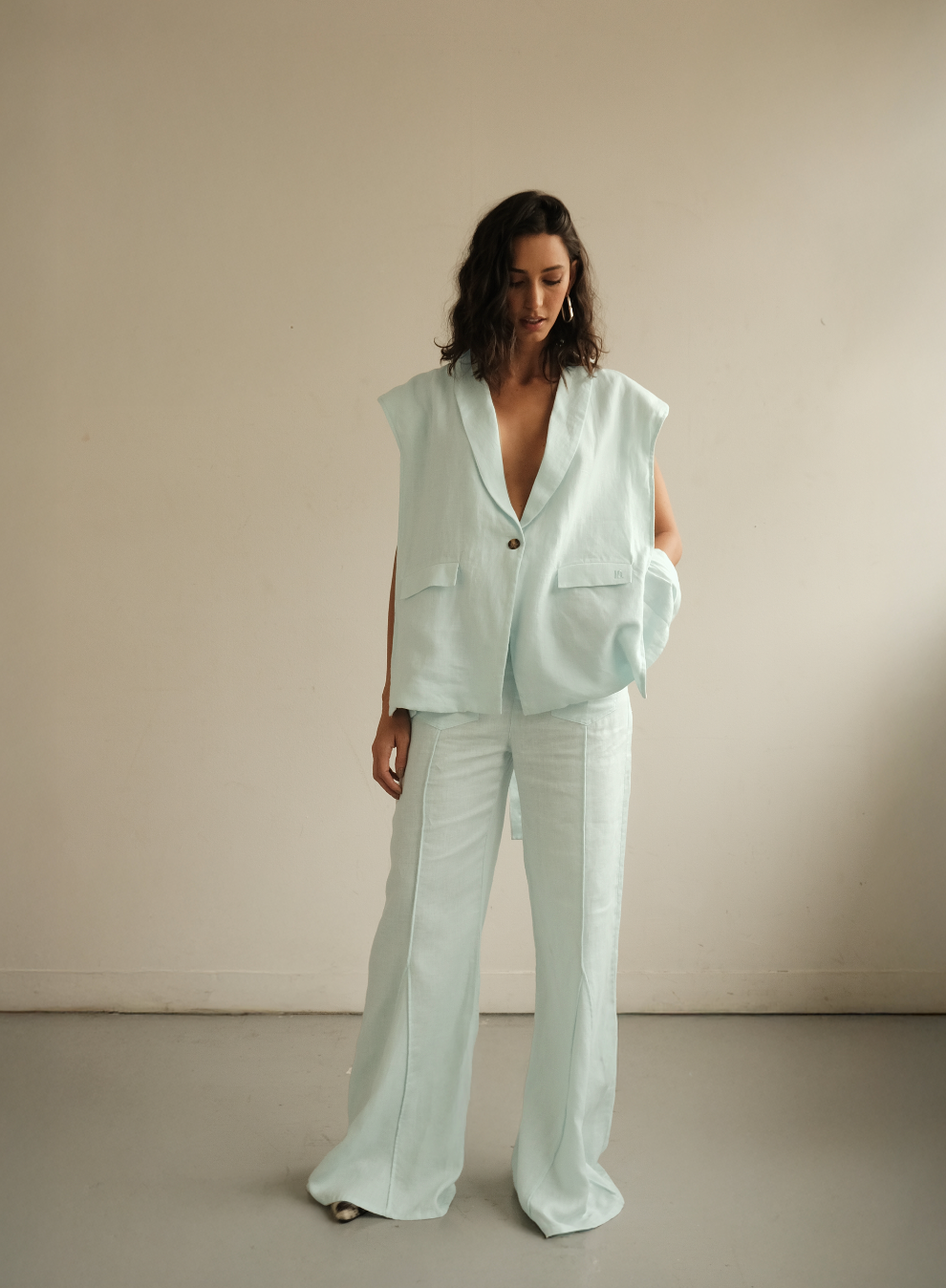Blazer Vest Sera in Linen