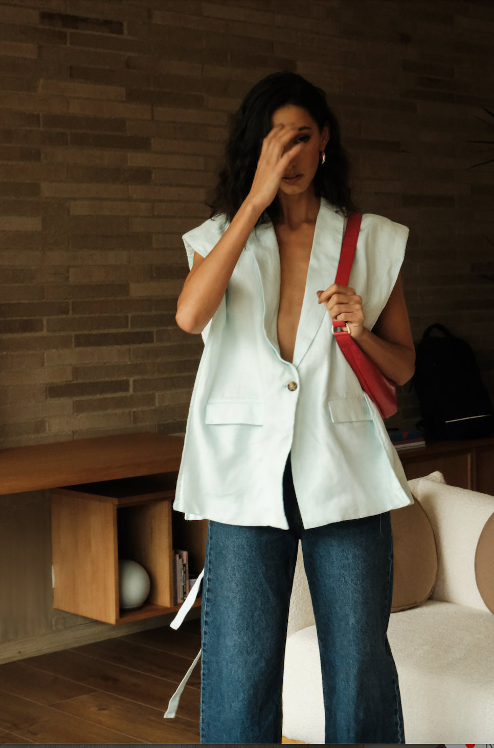 Blazer Vest Sera in Linen