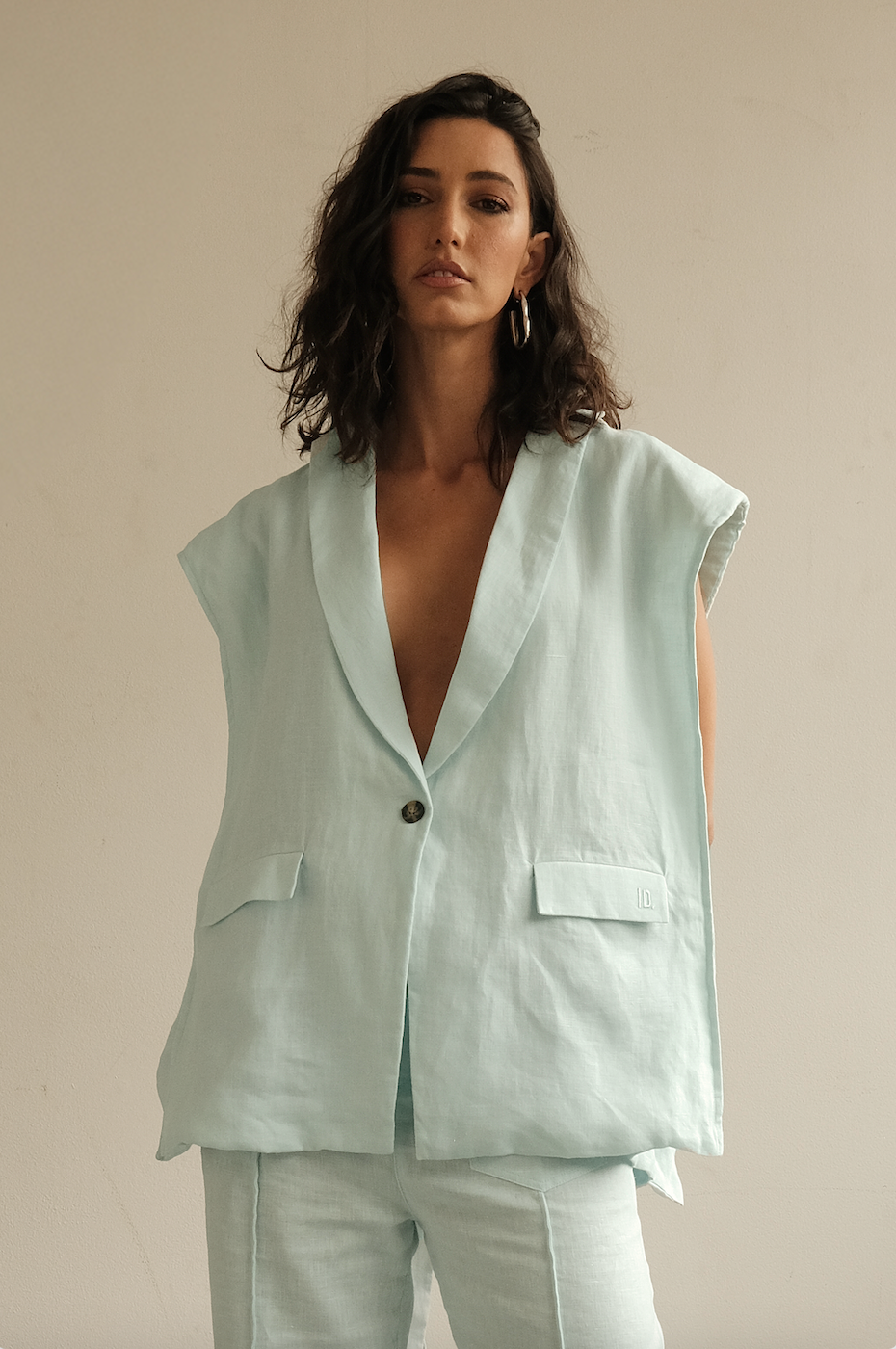 Blazer Vest Sera in Linen