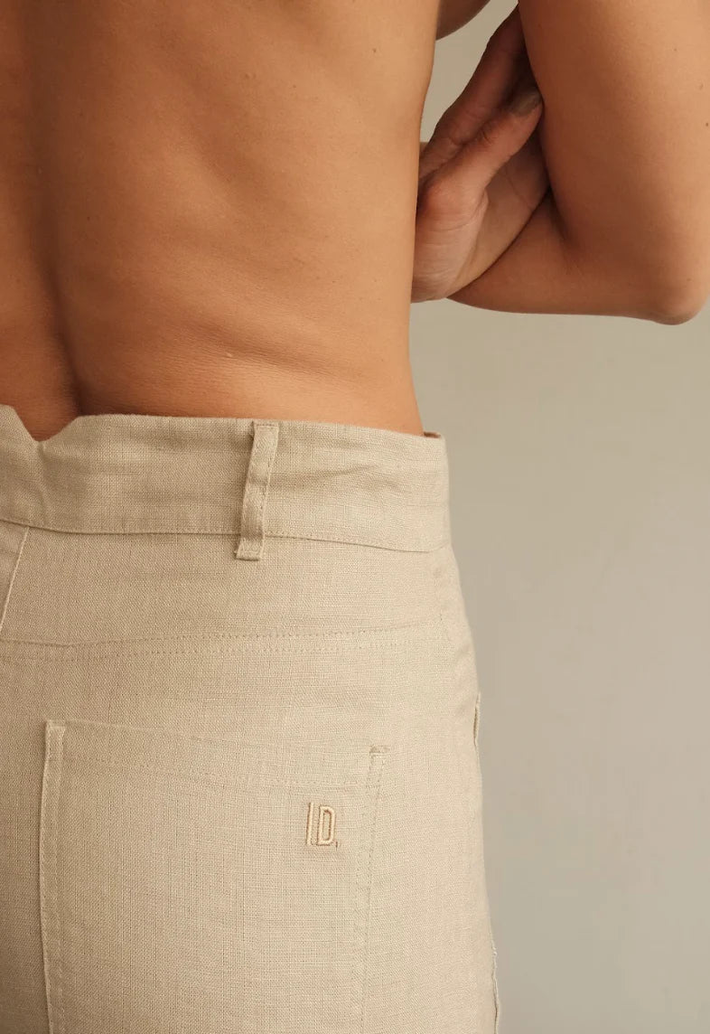 Aire Linen Flare Leg Pants | Mocha Latte